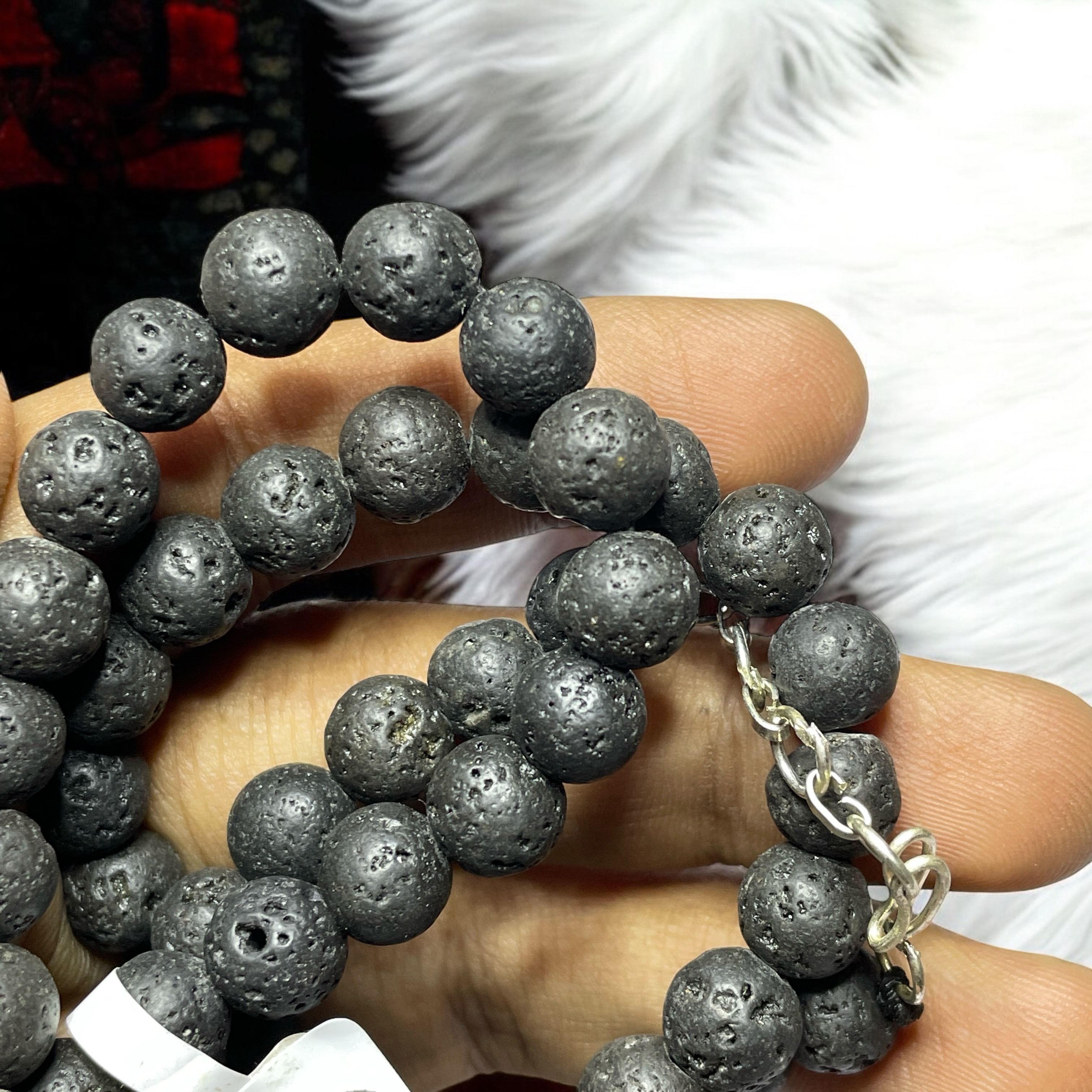 Lava Stone Crystal Necklace. Discover the Power of Natural Crystals with Rocksmins: Elegantly Crafted Crystal Necklaces Infused with Authentic Energies for Enhanced Well-Being and Spiritual Growth