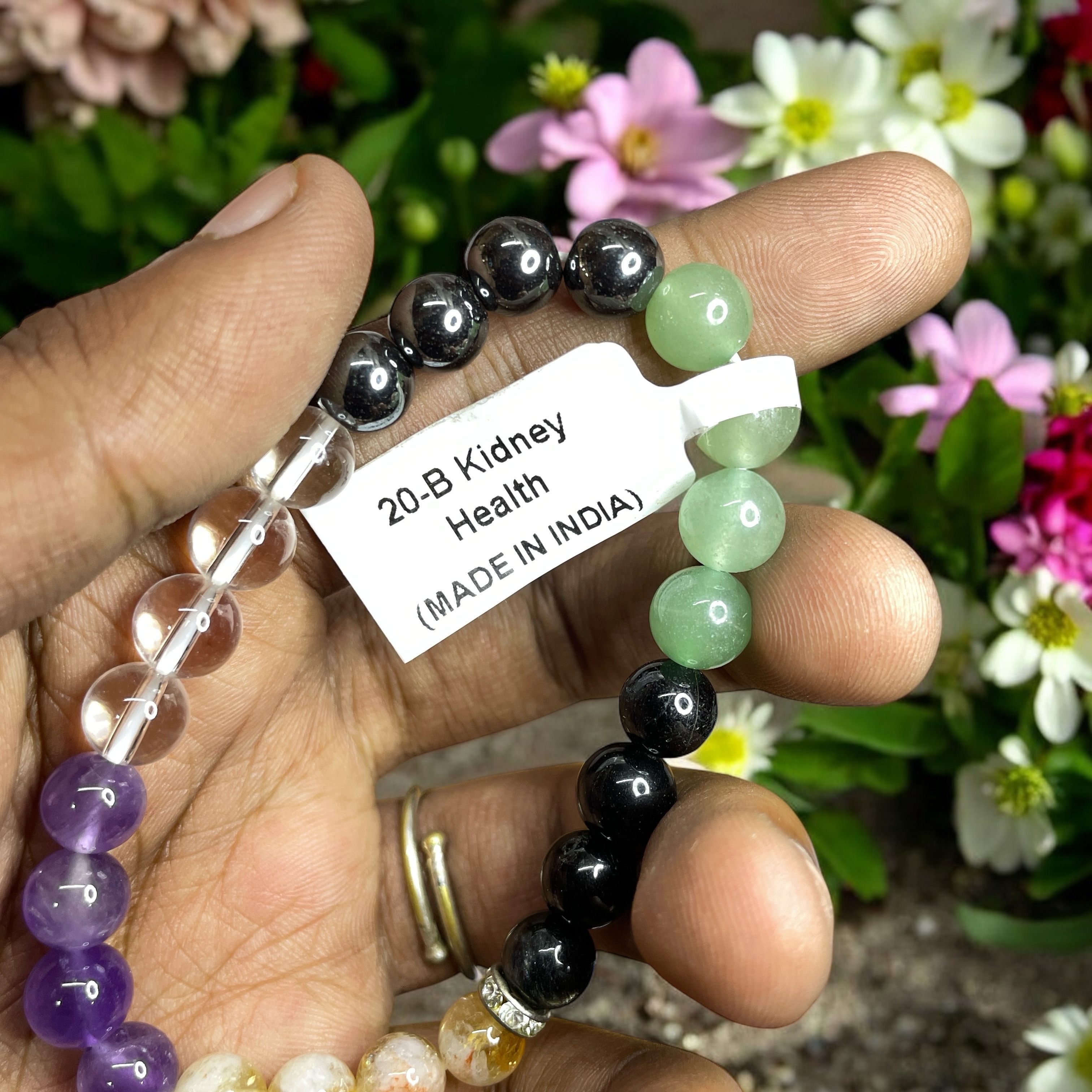 Kidney Health (Overall) Remedies & Intentions Bracelet Natural Made With Original Crystal Stone for Men Women Boy Girl Unisex 8mm Beads Stretchable Brand :- Rocksmins