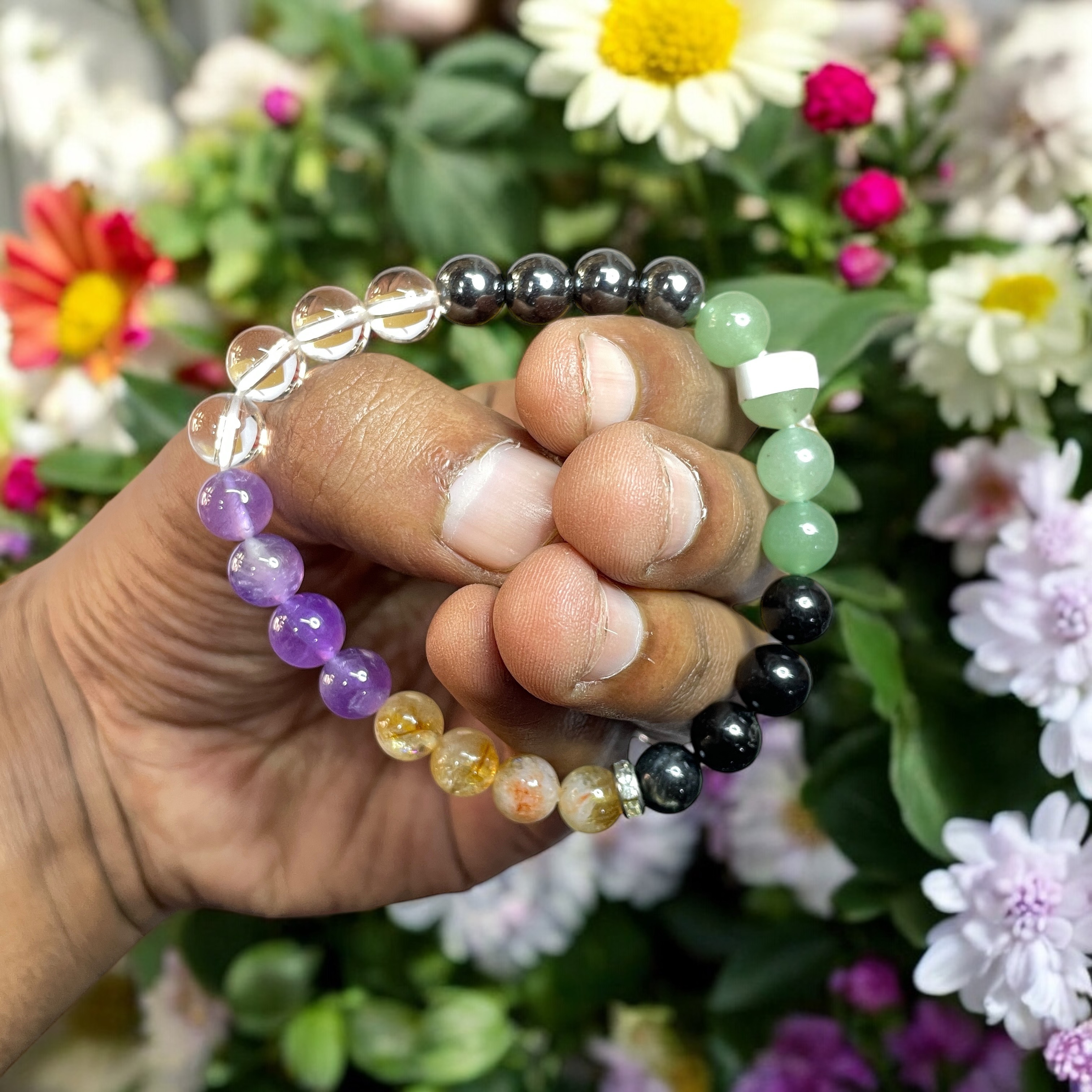 Kidney Health (Overall) Remedies & Intentions Bracelet Natural Made With Original Crystal Stone for Men Women Boy Girl Unisex 8mm Beads Stretchable Brand :- Rocksmins