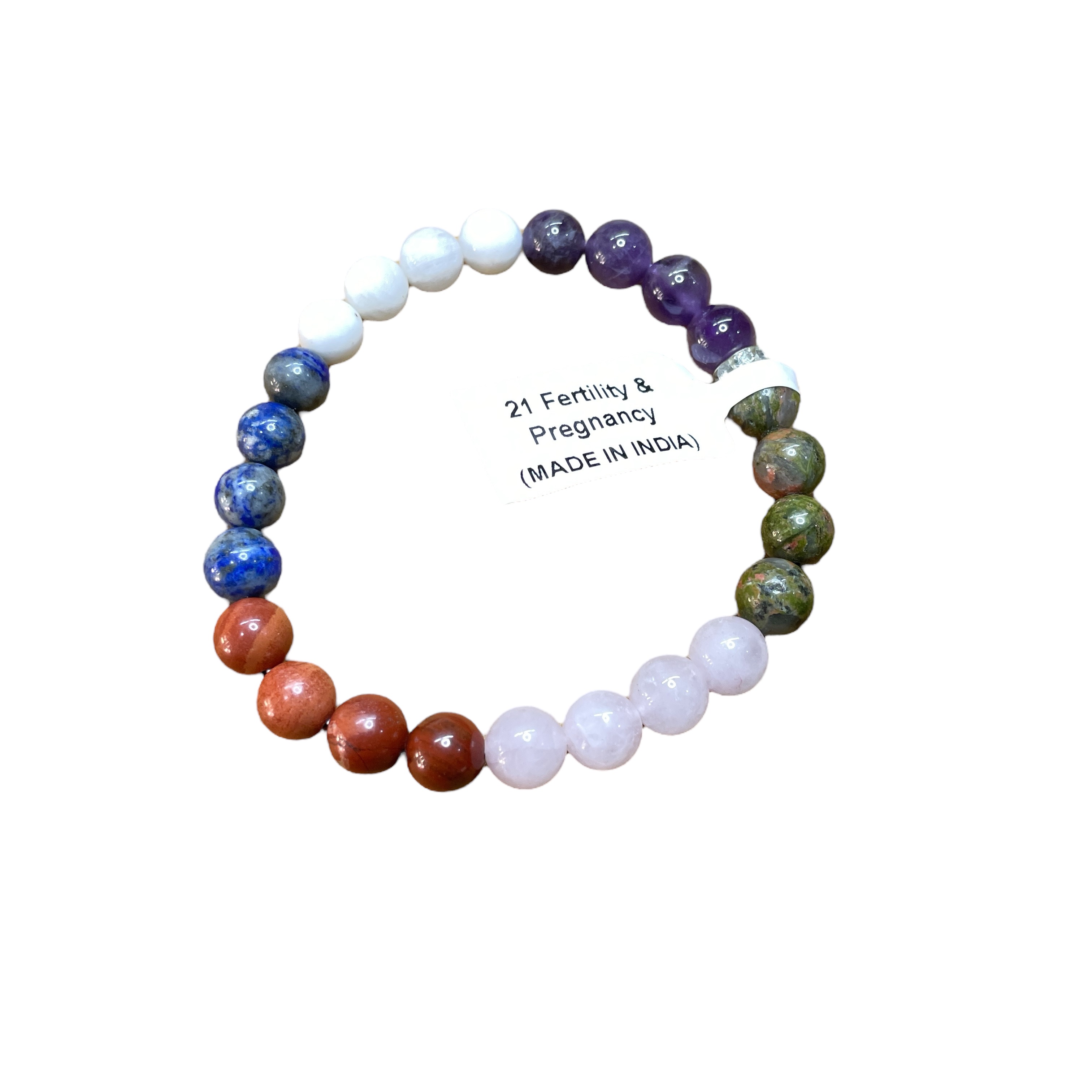 Fertility & Pregnancy Remedies & Intentions Bracelet Natural Made With Original Crystal Stone for Men Women Boy Girl Unisex 8mm Beads Stretchable Brand :- Rocksmins
