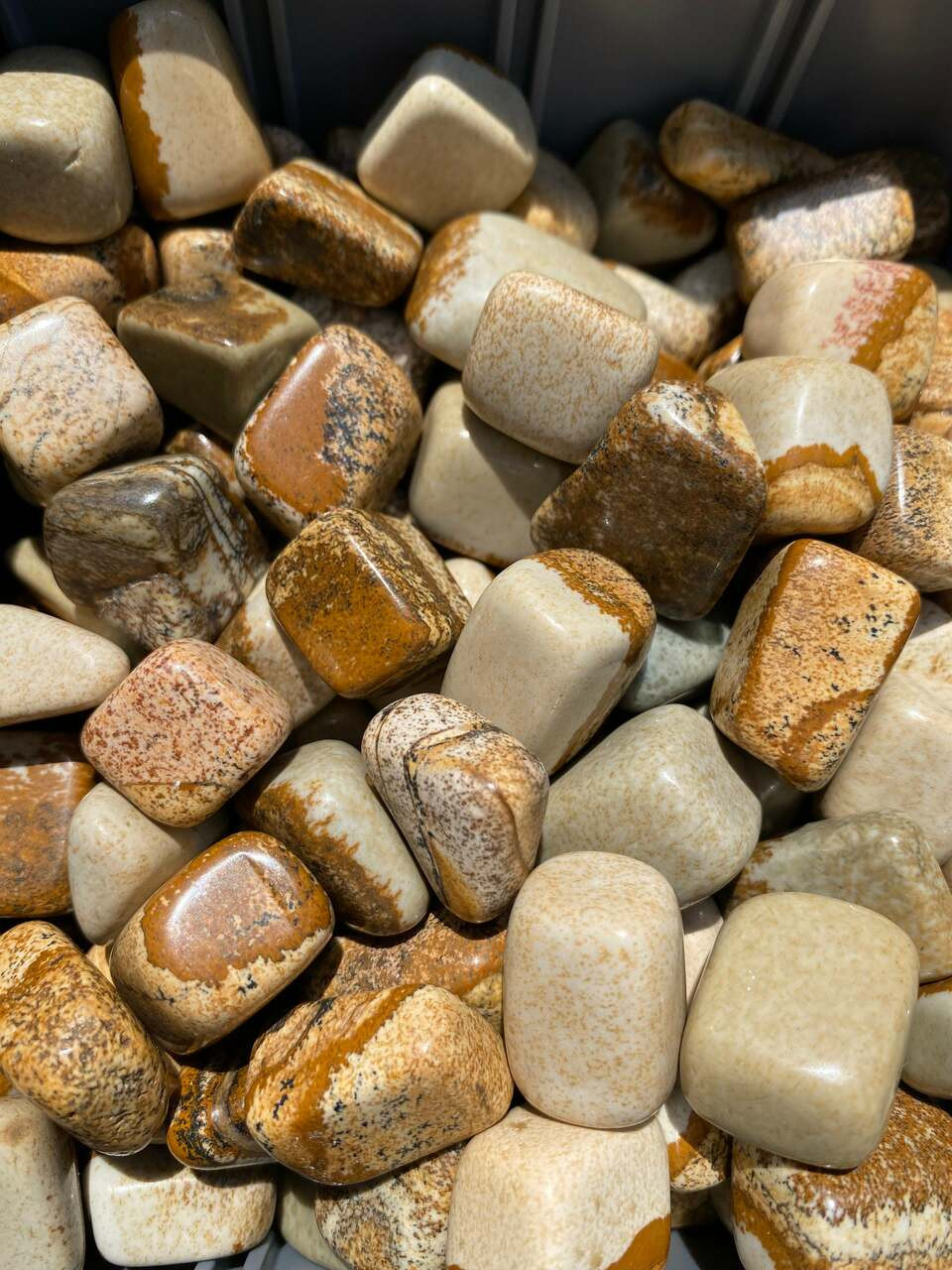 Jasper Picture Tumble Stone for Healing And Meditation (Polished) Brand : Rocksmins