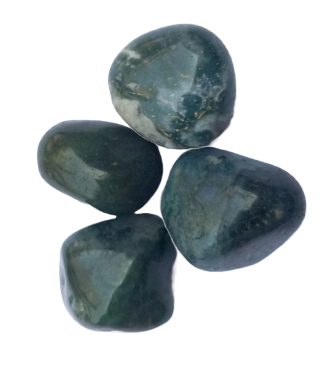 Moss Agate Tumble Stone for Healing And Meditation (Polished) Brand : Rocksmins