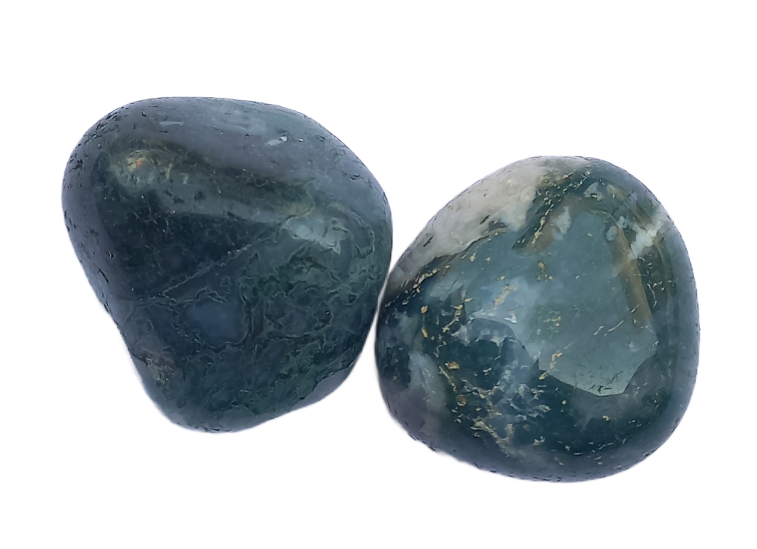 Moss Agate Tumble Stone for Healing And Meditation (Polished) Brand : Rocksmins