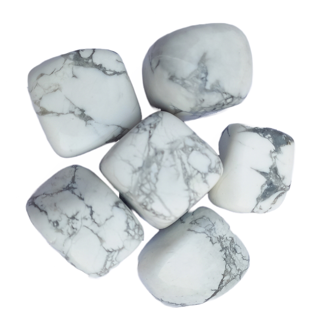 Howlite Tumble Stone for Healing And Meditation (Polished) Brand : Rocksmins