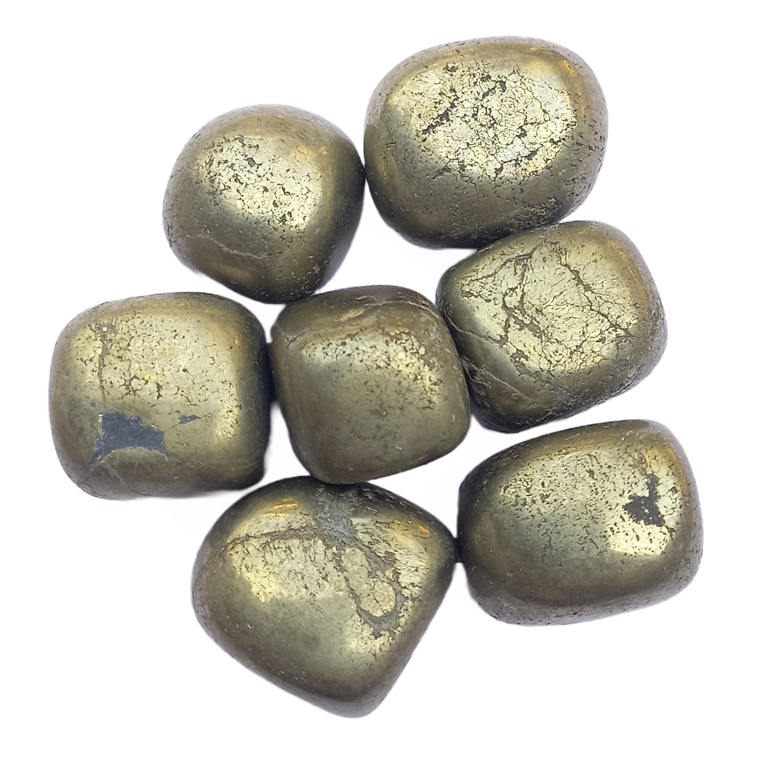 Pyrite Tumble Stone for Healing And Meditation (Polished) Brand : Rocksmins