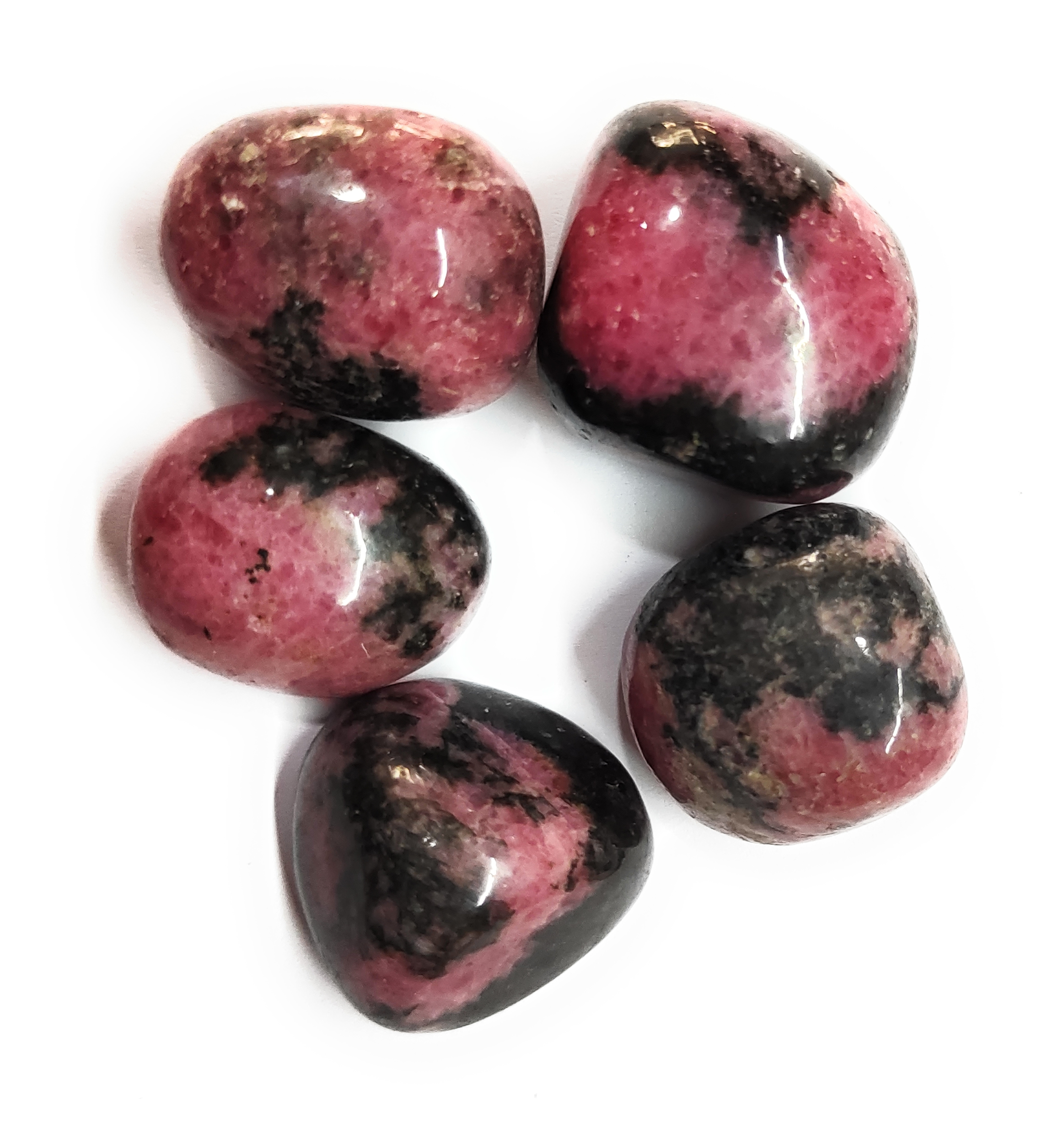 Rhodonite tumble stone for healing and meditation (polished) brand : rocksmins