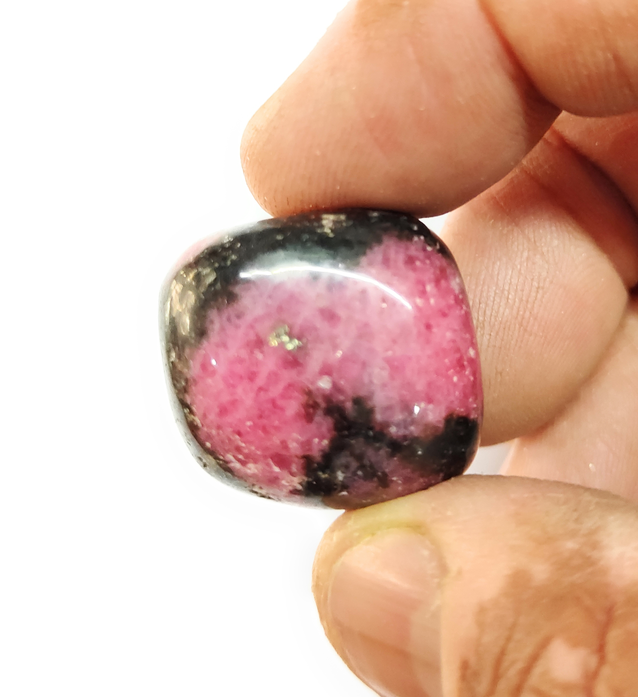 Rhodonite tumble stone for healing and meditation (polished) brand : rocksmins