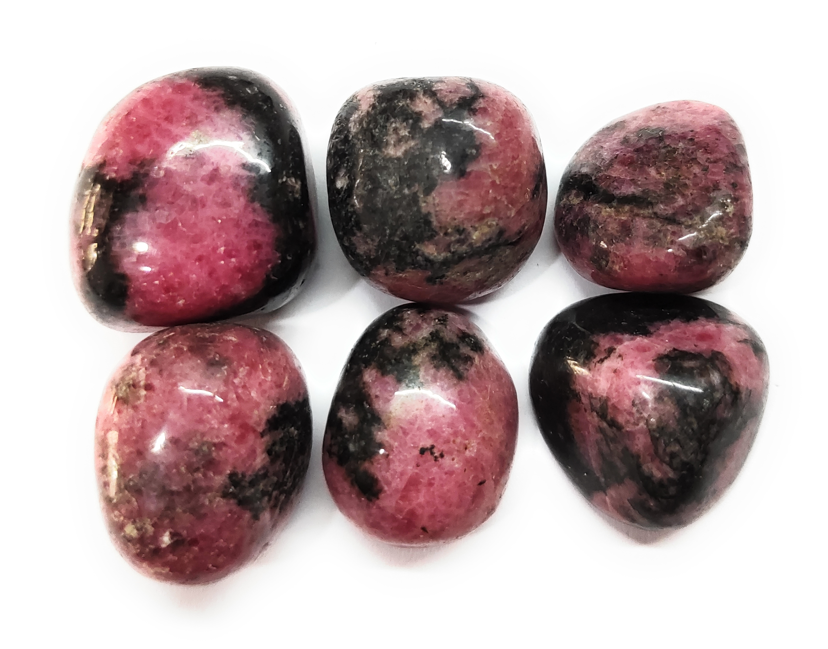 Rhodonite tumble stone for healing and meditation (polished) brand : rocksmins