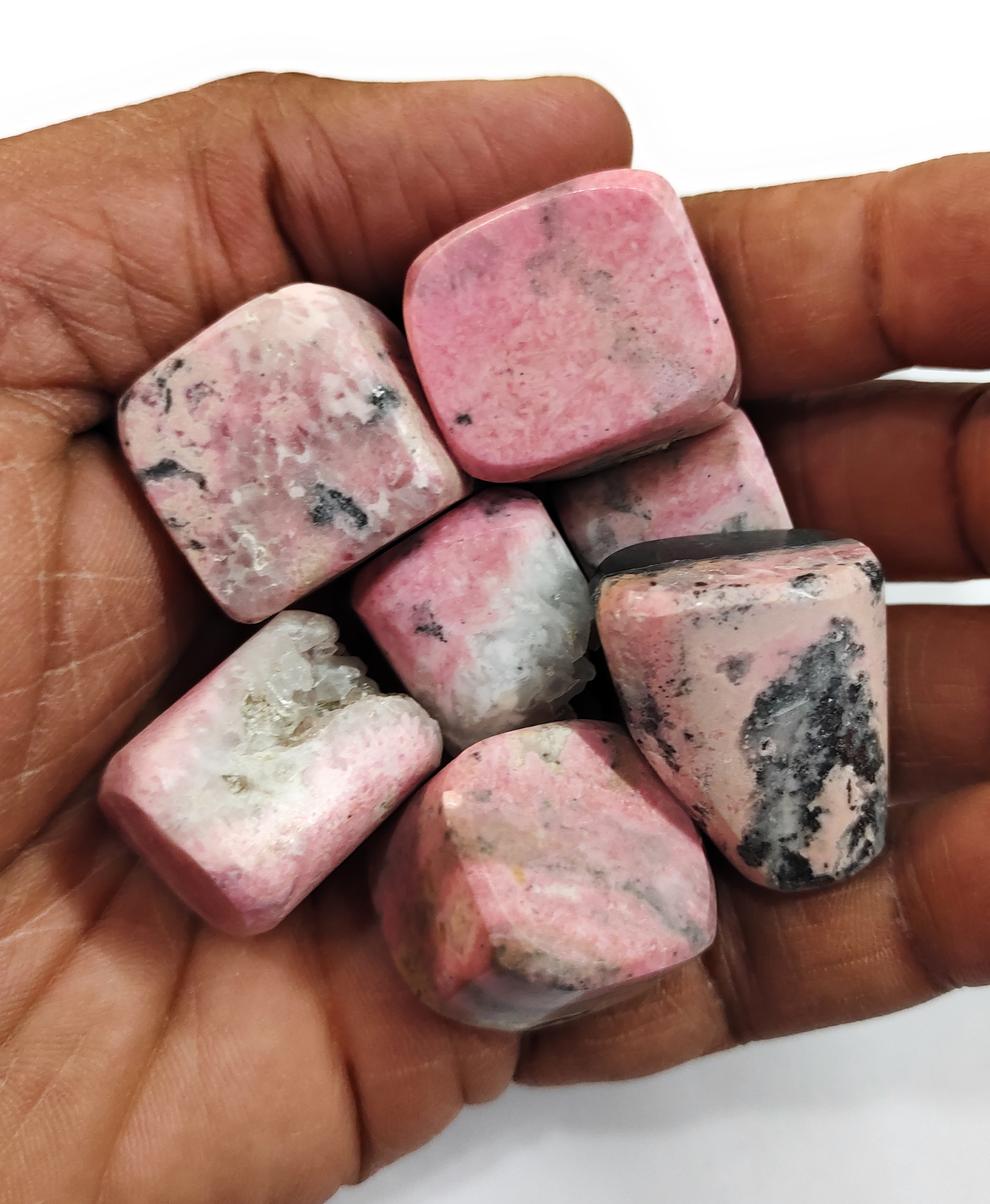 Rhodochrosite tumble stone for healing and meditation (polished) brand : rocksmins