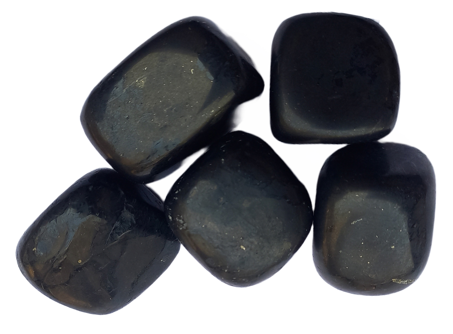 Shungite tumble stone for healing and meditation (polished) brand : rocksmins
