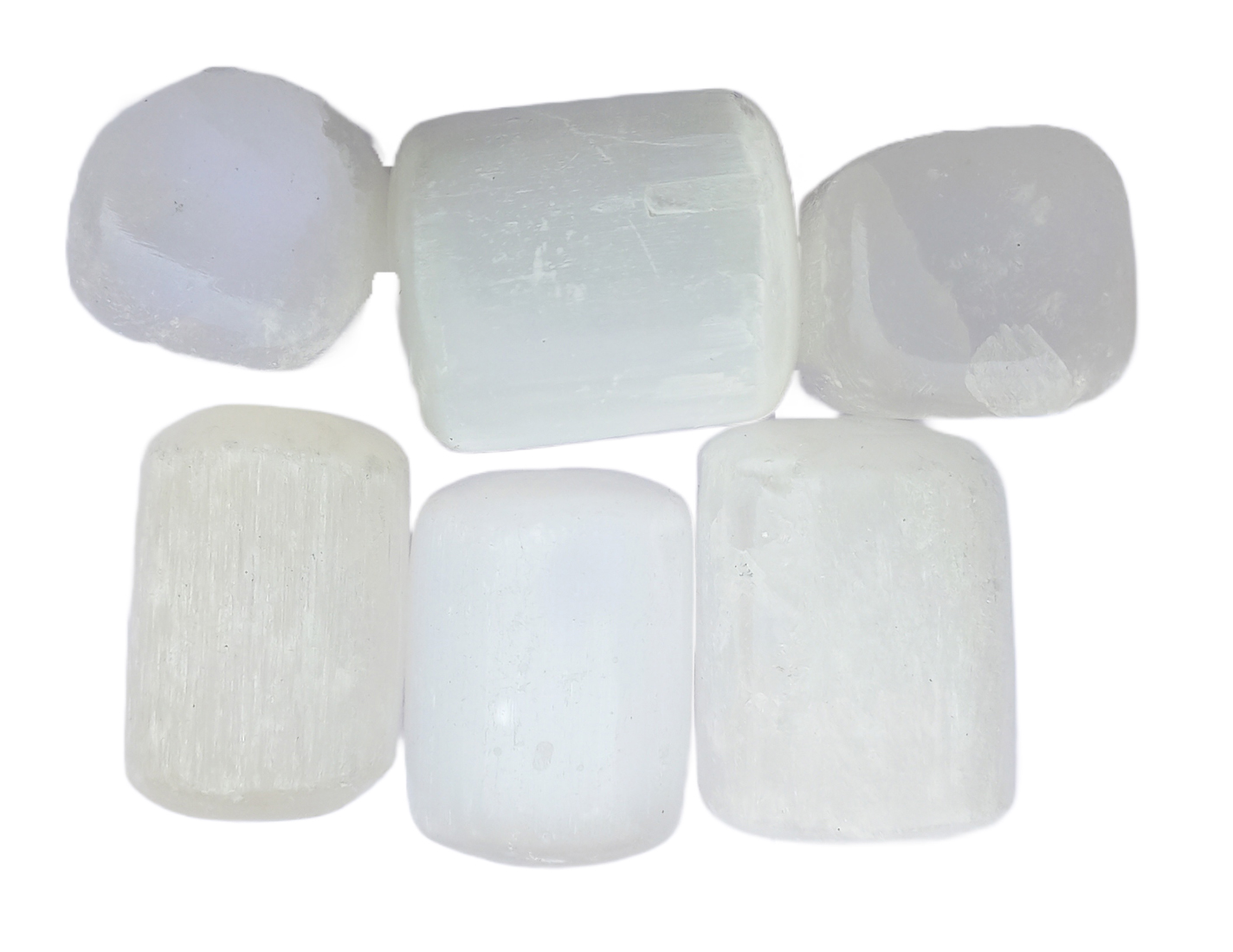 Selenite White tumble stone for healing and meditation (polished) brand : rocksmins