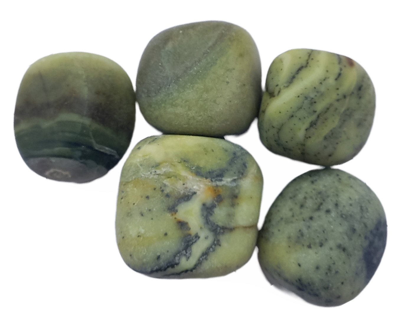 Serpentine  tumble stone for healing and meditation (polished) brand : rocksmins