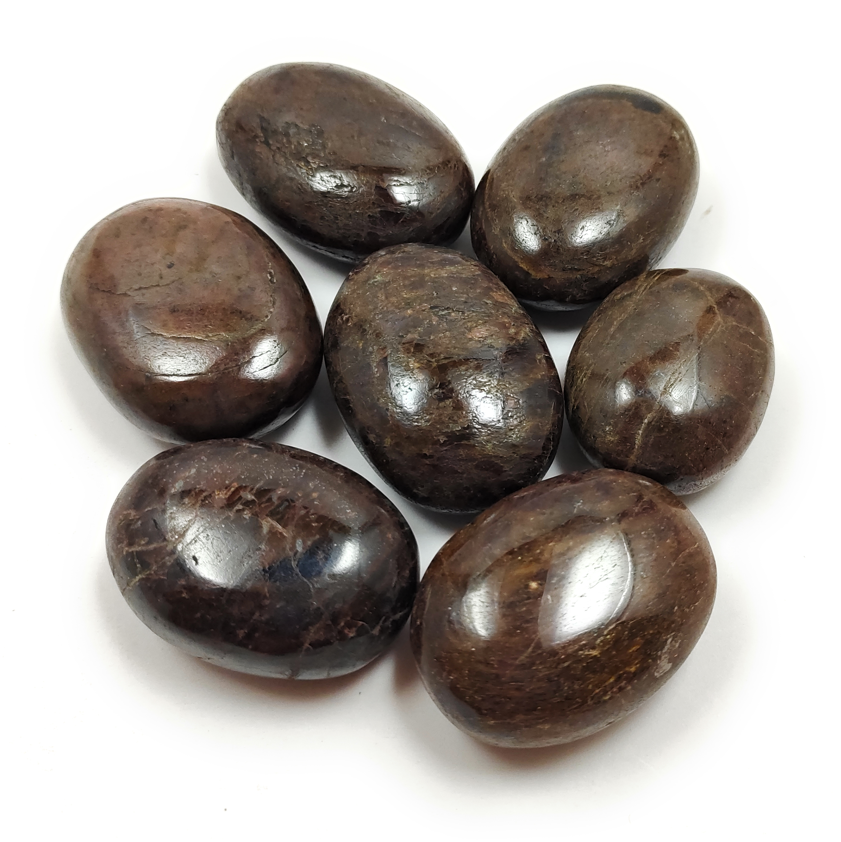 Garnet Palm Stone For Healing And Meditation (Polished) Brand : Rocksmins