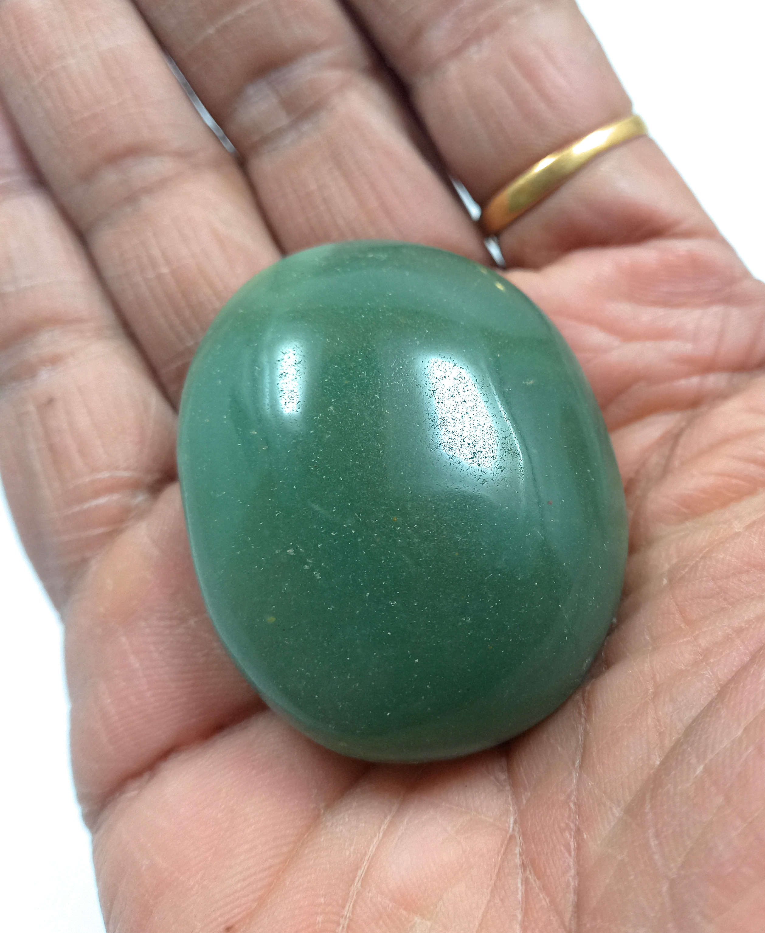 Aventurine Green Palm Stone For Healing And Meditation (Polished) Brand : Rocksmins  