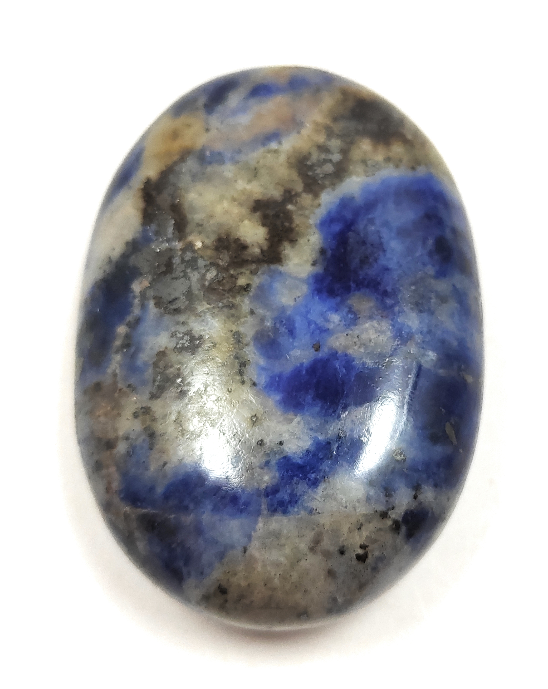 Sodalite Palm Stone For Healing And Meditation (Polished) Brand : Rocksmins