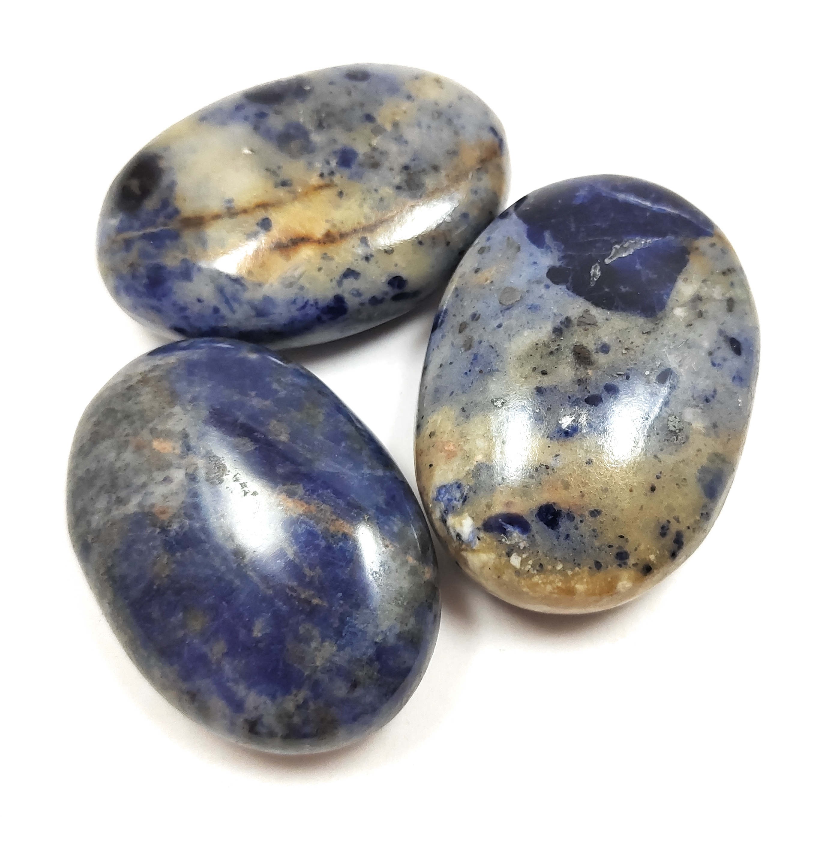 Sodalite Palm Stone For Healing And Meditation (Polished) Brand : Rocksmins