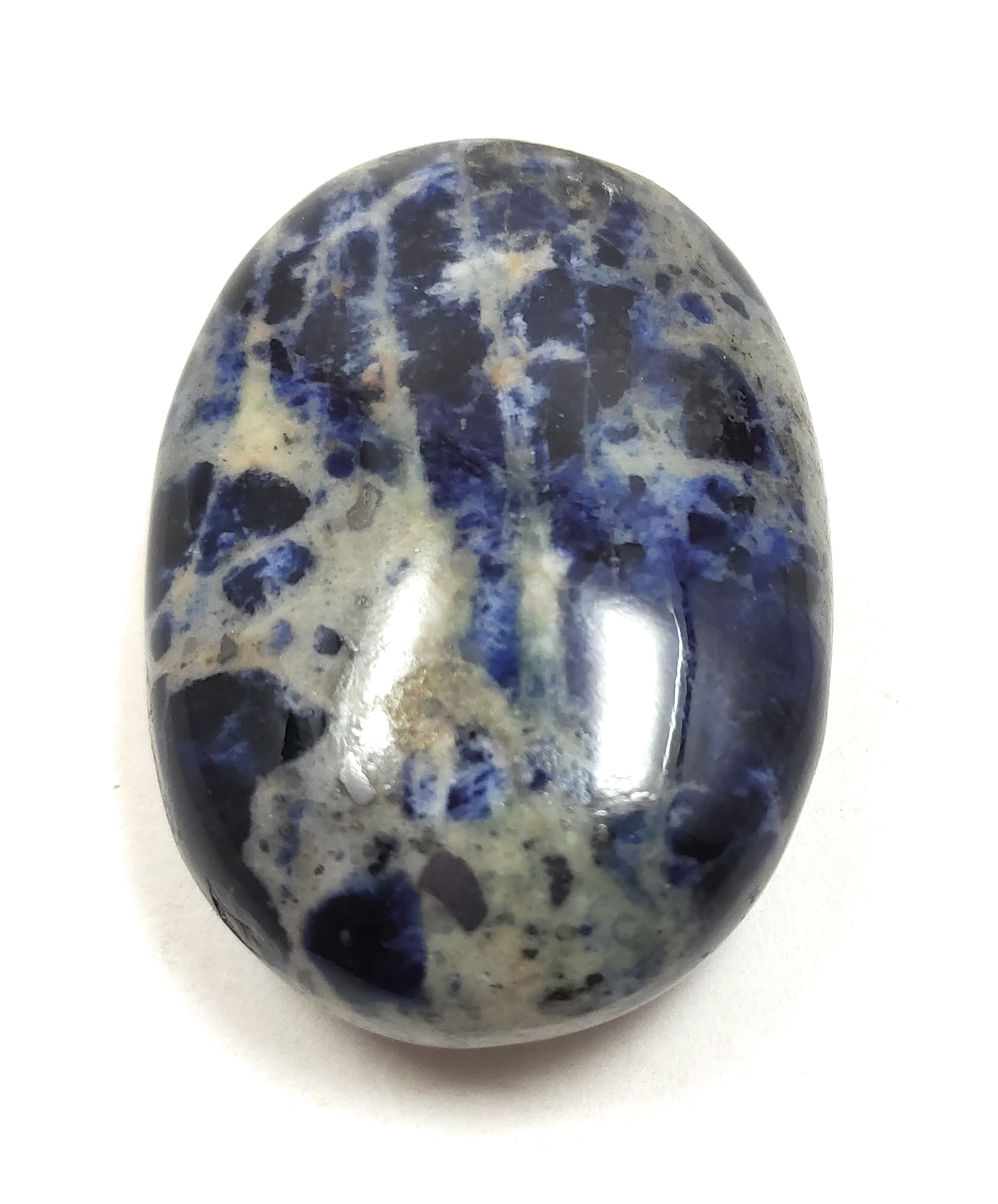 Sodalite Palm Stone For Healing And Meditation (Polished) Brand : Rocksmins