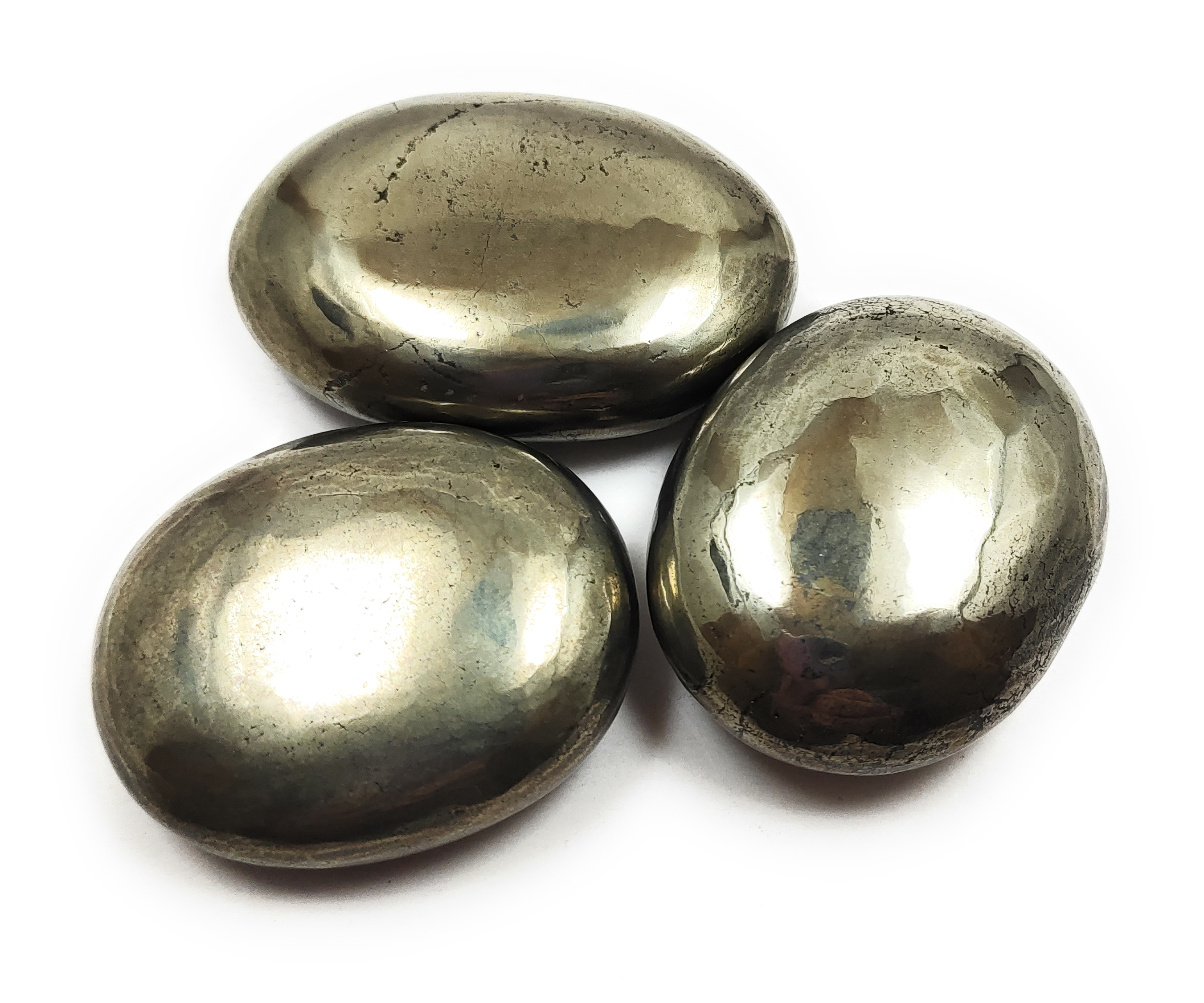 Pyrite Palm Stone For Healing And Meditation (Polished) Brand : Rocksmins