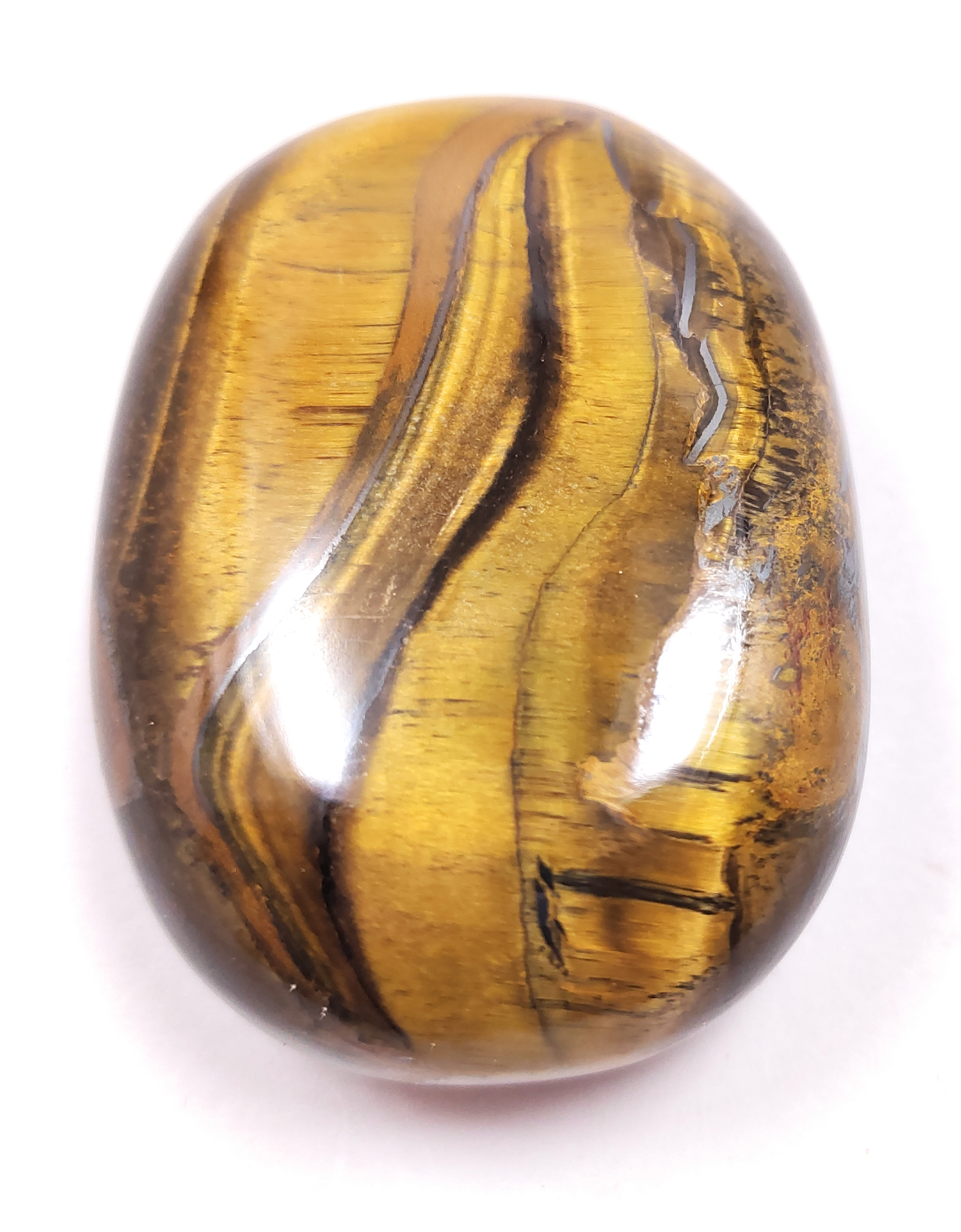 Tiger Eye Palm Stone For Healing And Meditation (Polished) Brand : Rocksmins