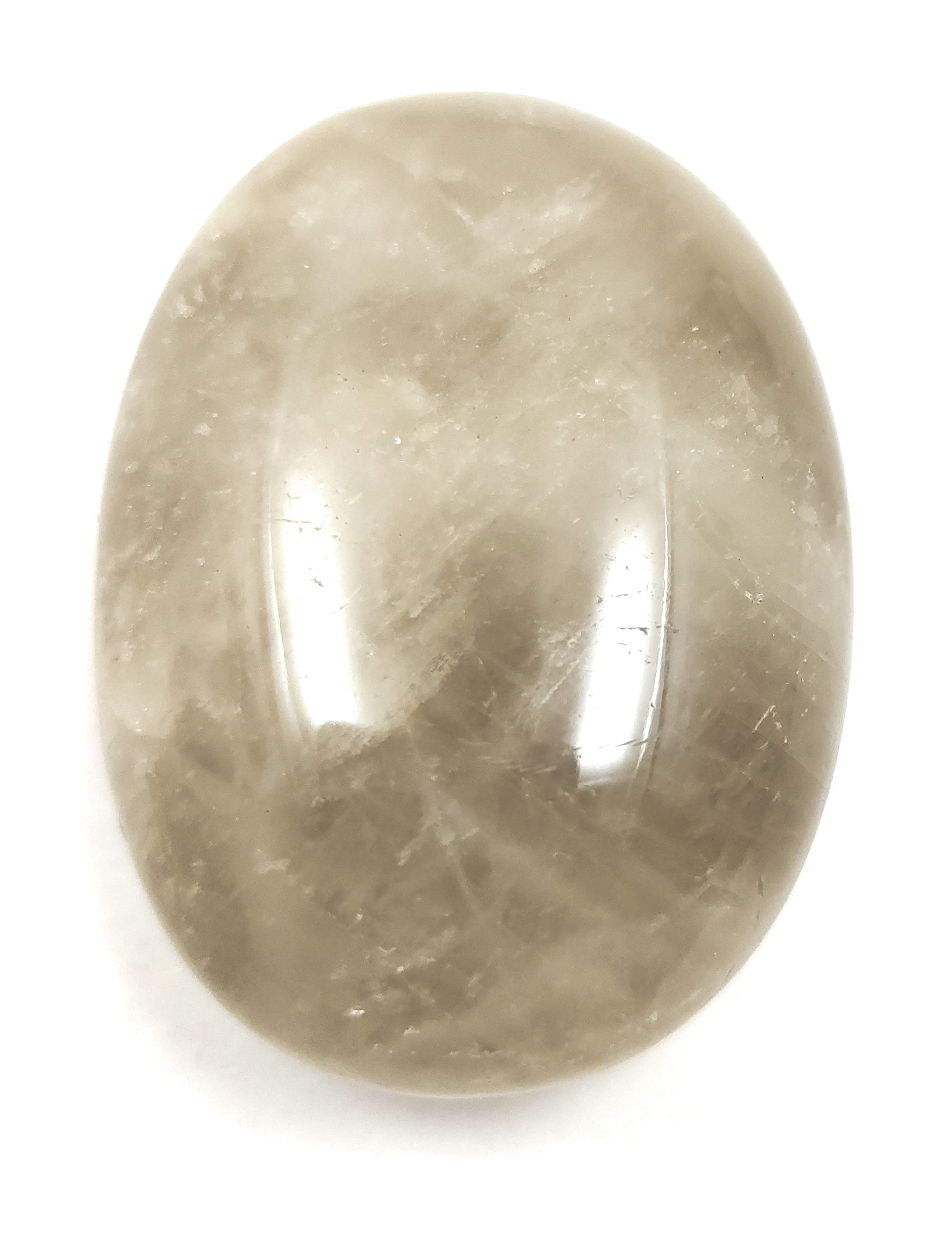 Quartz Smoky Palm Stone For Healing And Meditation (Polished) Brand : Rocksmins
