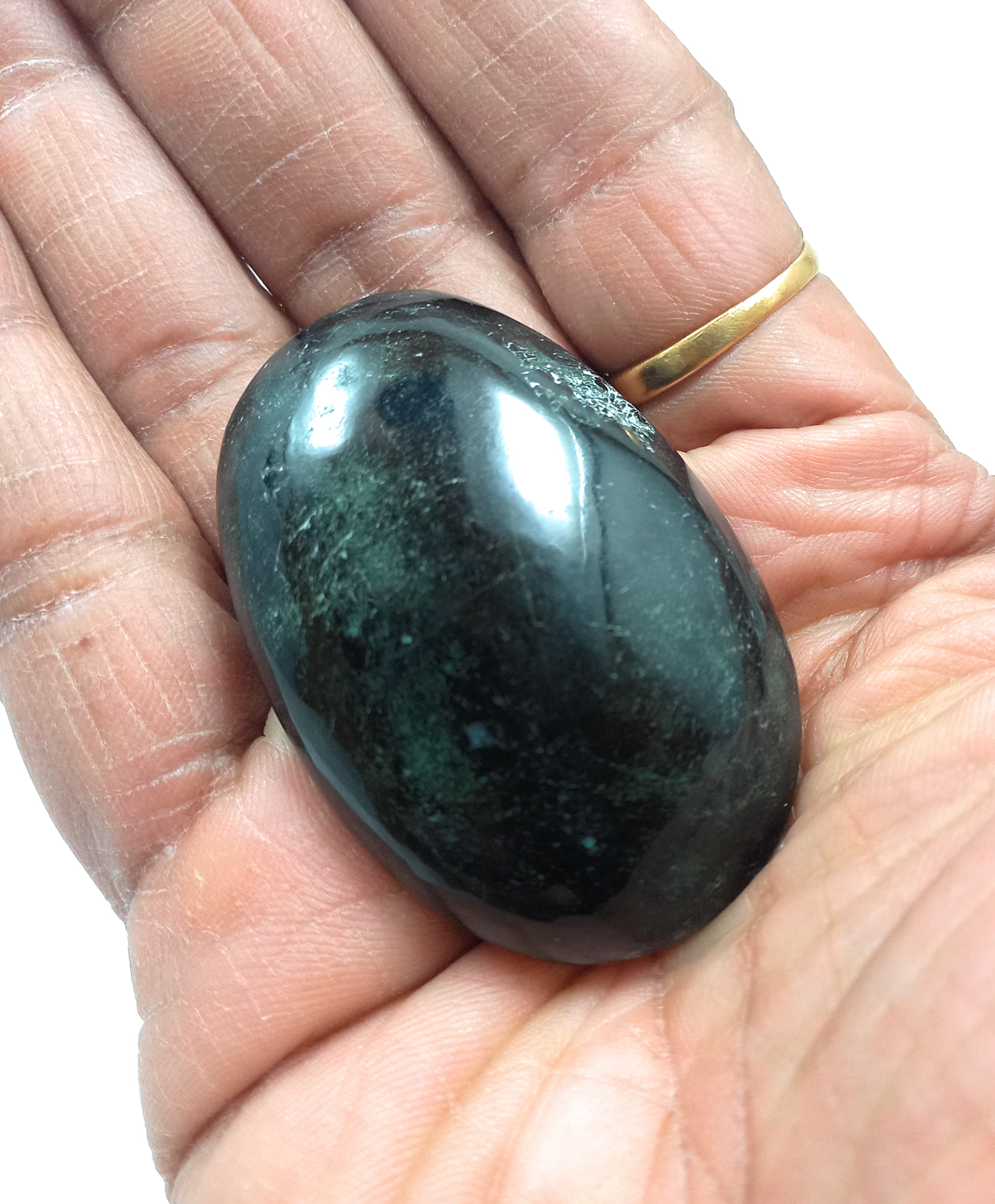 Tourmaline Palm Stone For Healing And Meditation (Polished) Brand : Rocksmins