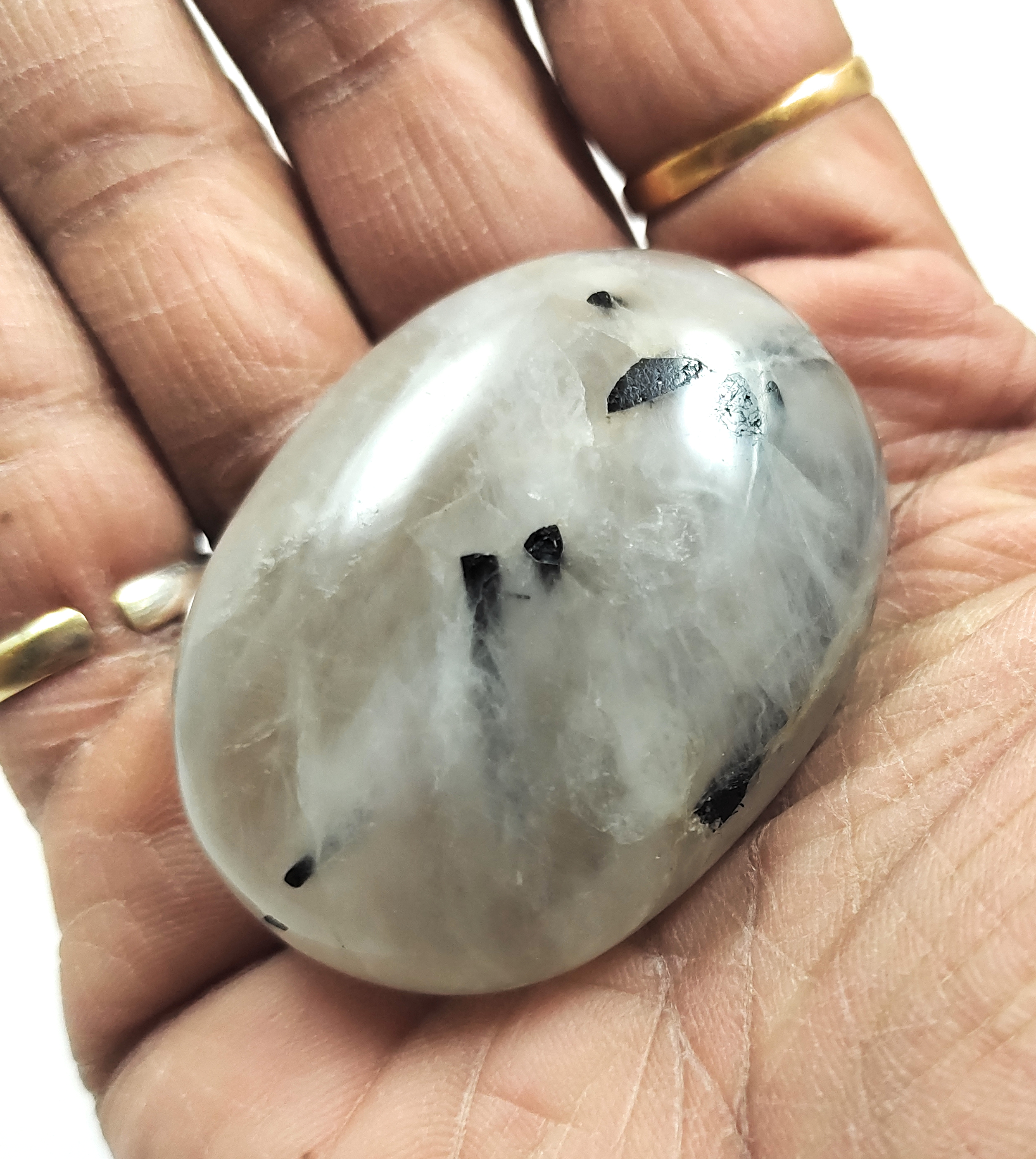 Rutile AAA  Palm Stone For Healing And Meditation (Polished) Brand : Rocksmins