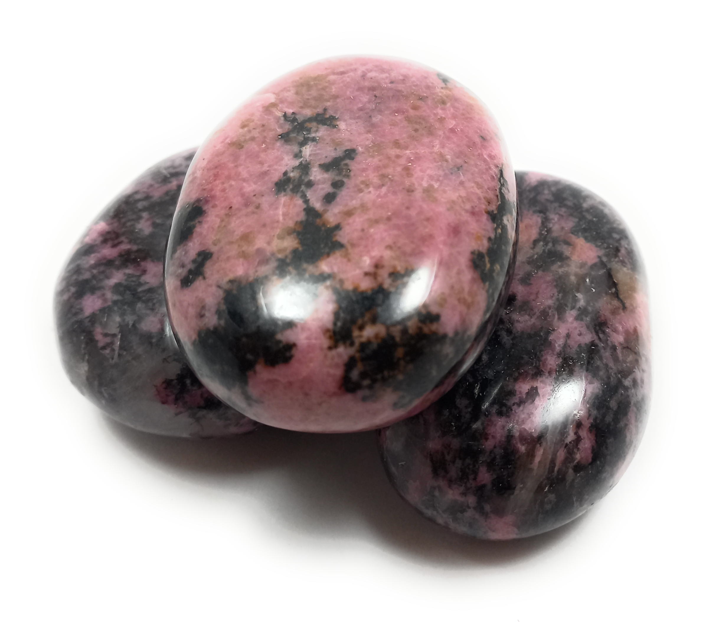 Rhodonite Palm Stone For Healing And Meditation (Polished) Brand : Rocksmins