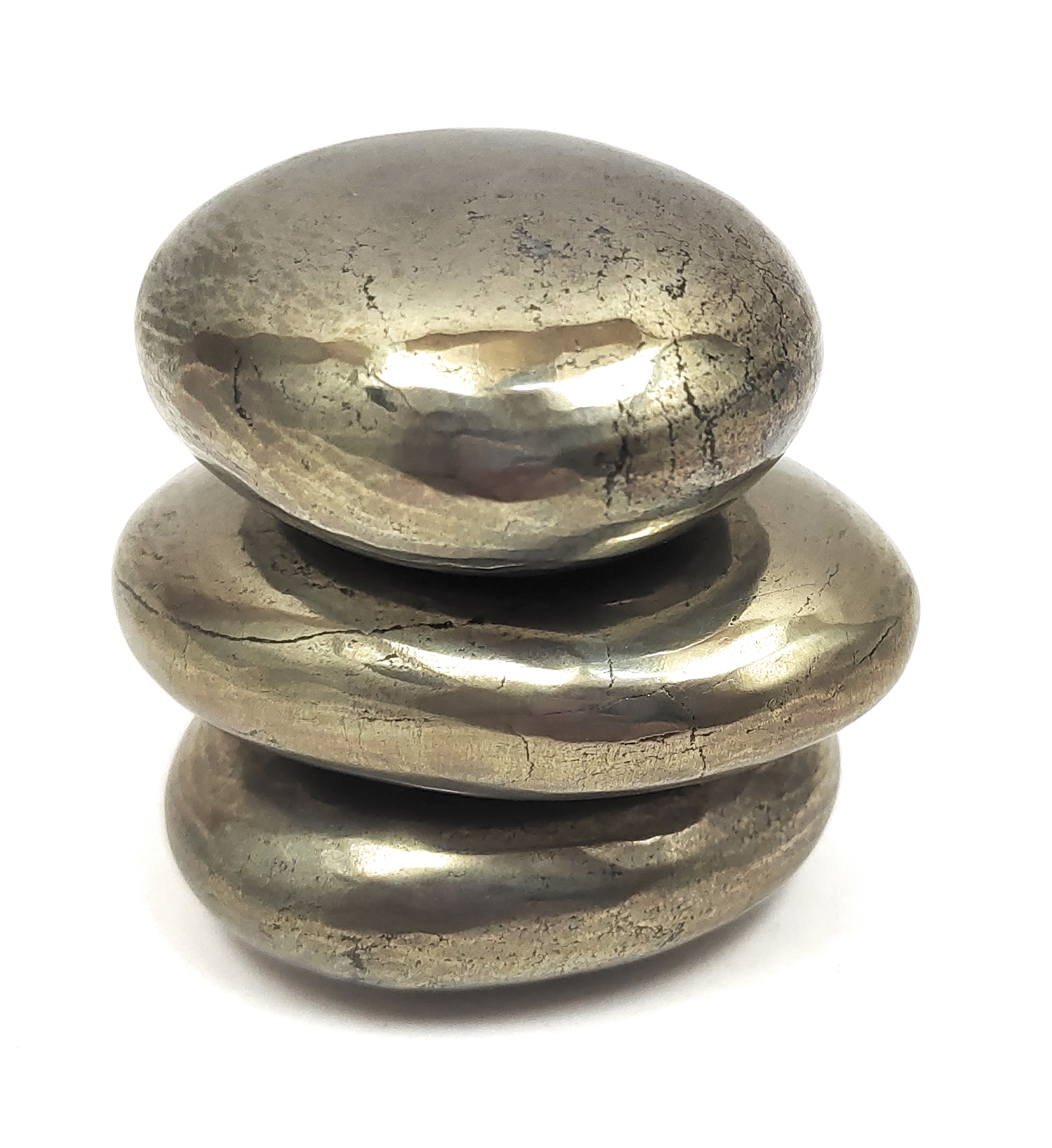 Pyrite Palm Stone For Healing And Meditation (Polished) Brand : Rocksmins