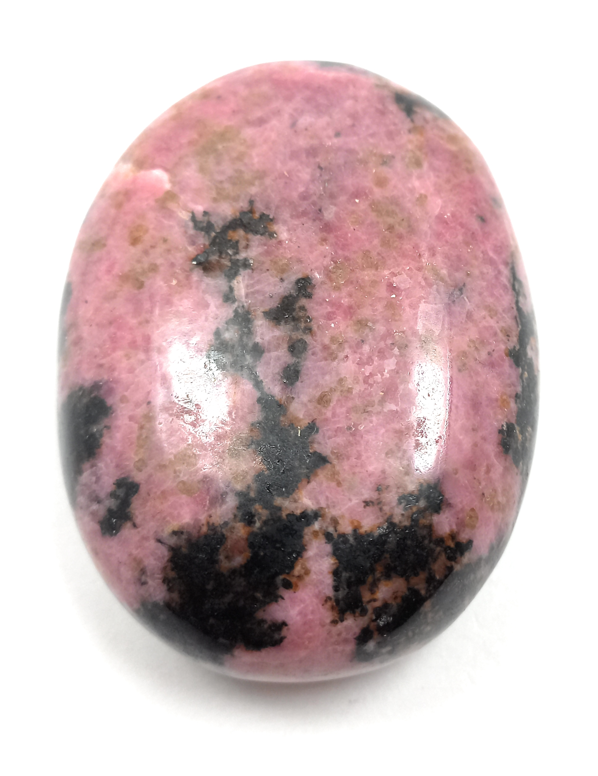 Rhodonite Palm Stone For Healing And Meditation (Polished) Brand : Rocksmins