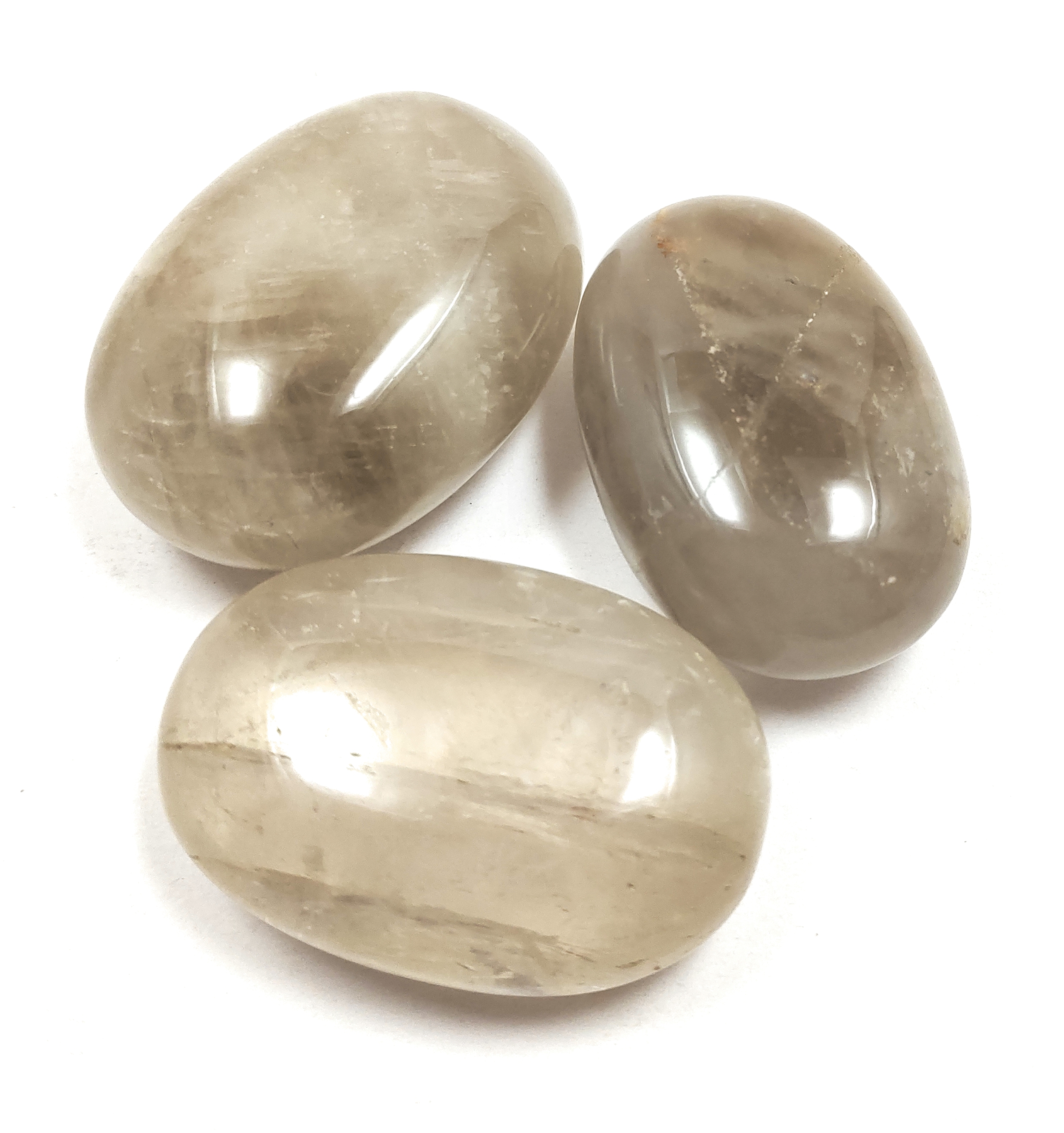 Quartz Smoky Palm Stone For Healing And Meditation (Polished) Brand : Rocksmins