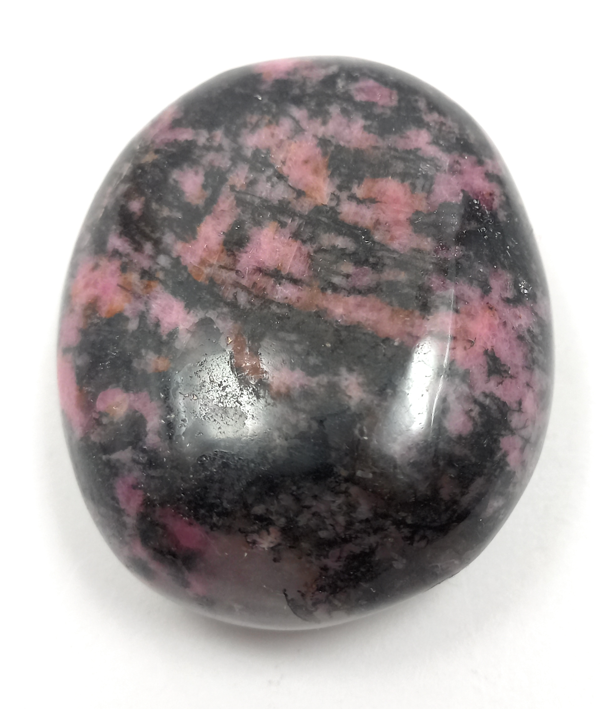 Rhodonite Palm Stone For Healing And Meditation (Polished) Brand : Rocksmins