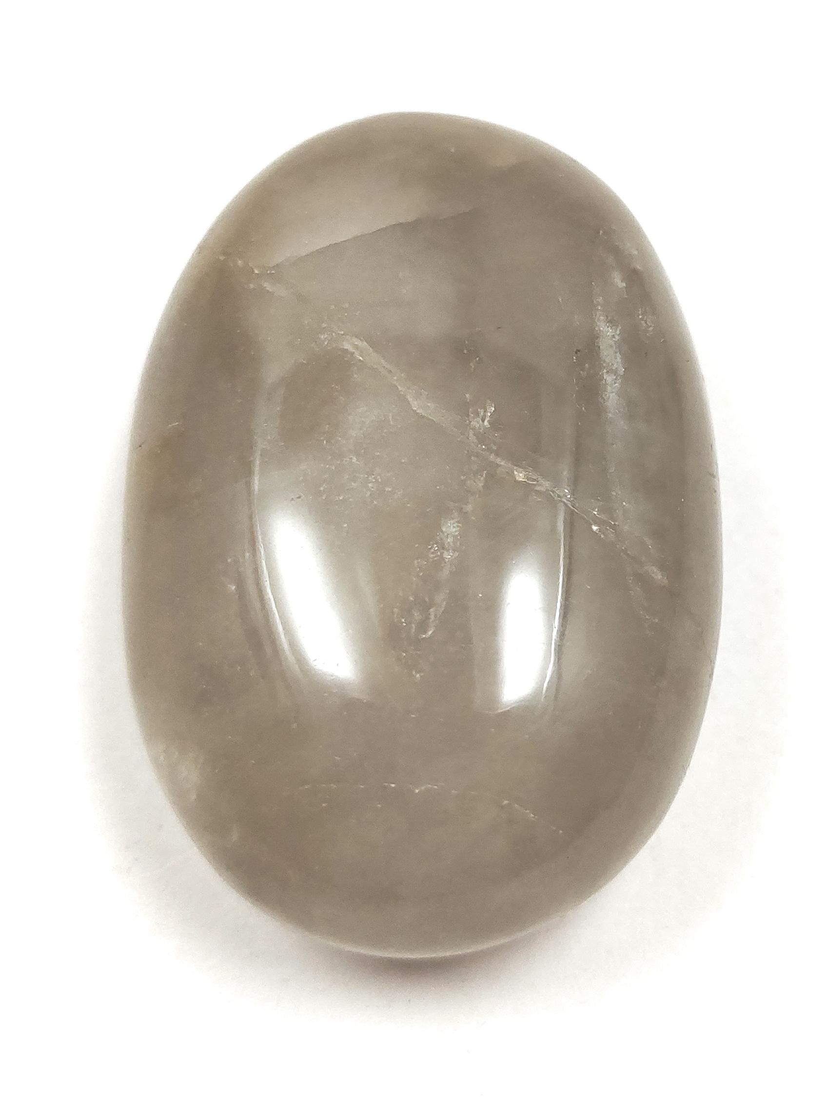 Quartz Smoky Palm Stone For Healing And Meditation (Polished) Brand : Rocksmins