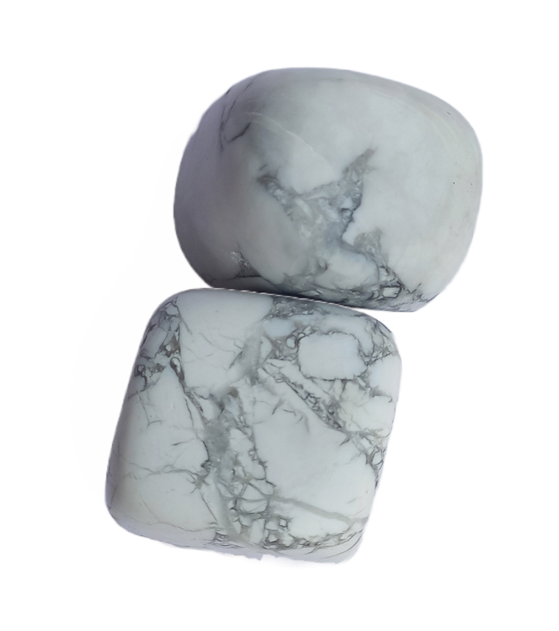 Howlite Palm Stone For Healing And Meditation (Polished) Brand : Rocksmins