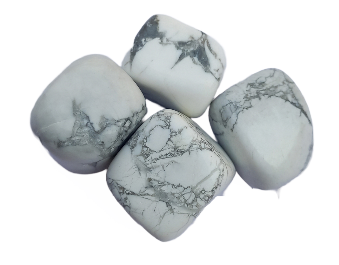 Howlite Palm Stone For Healing And Meditation (Polished) Brand : Rocksmins