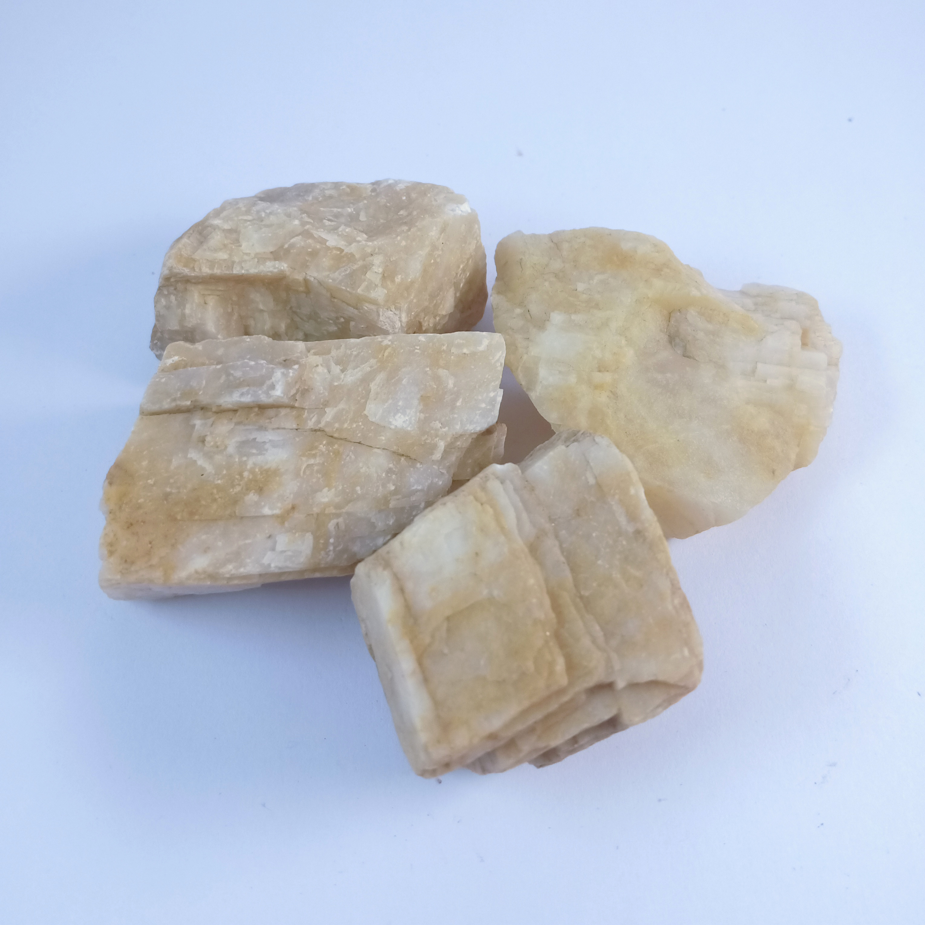 Calcite yellow Natural Rough Stone 100gm+ For Reiki, Healing Aura Cleaning, Tumbling, Vastu, Meditation, Gardening, Decoration & Remove Negative Energy (Raw)   Brand : Rocksmins