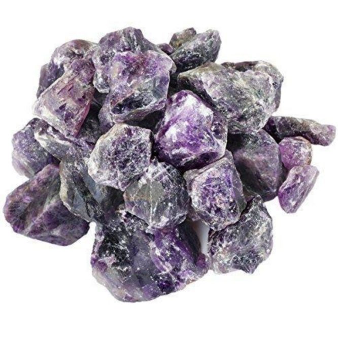 Amethyst Natural Rough Stone 100gm+ For Reiki, Healing Aura Cleaning, Tumbling, Vastu, Meditation, Gardening, Decoration & Remove Negative Energy (Raw)   Brand : Rocksmins