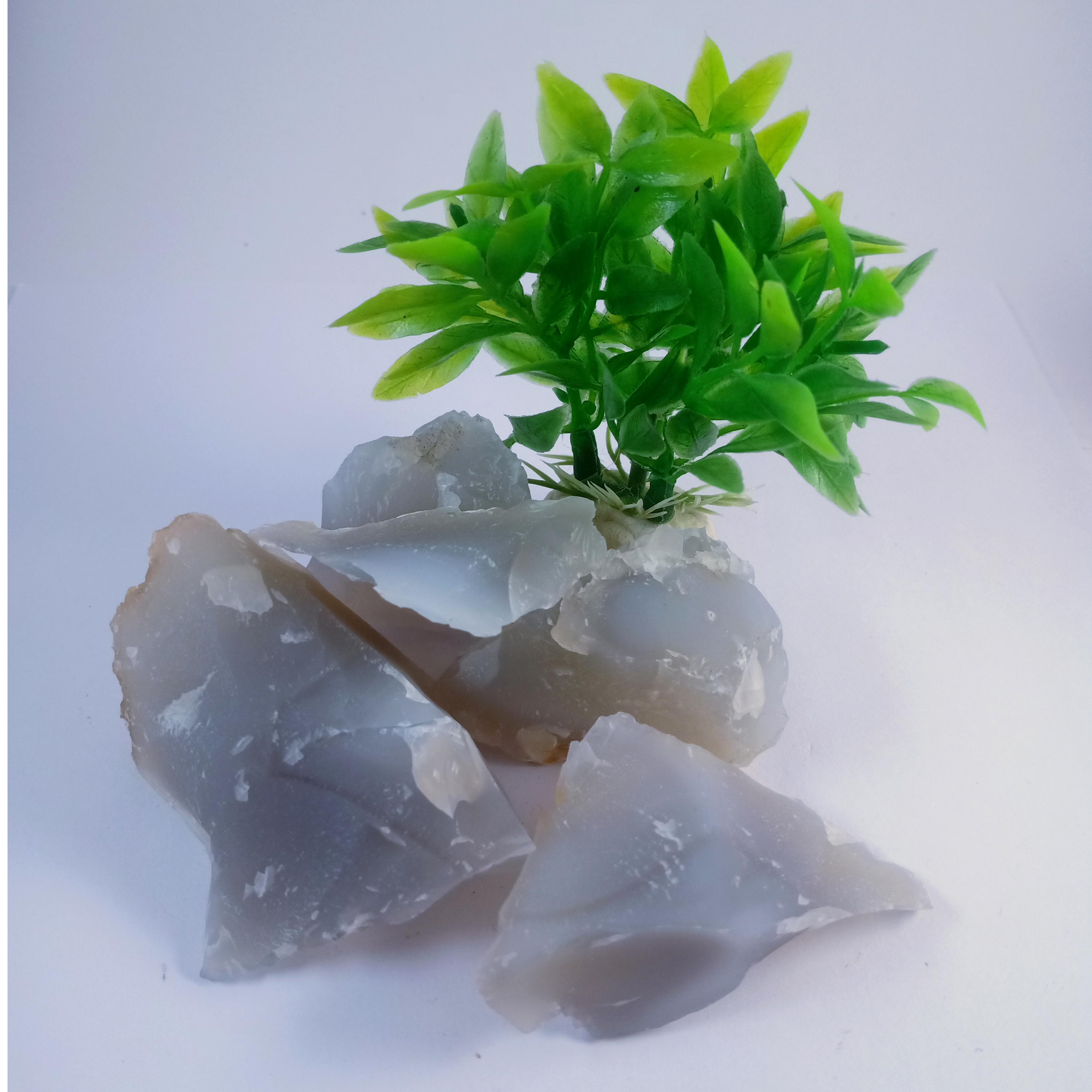 Chalcedony  Natural Rough Stone 100gm+ For Reiki, Healing Aura Cleaning, Tumbling, Vastu, Meditation, Gardening, Decoration & Remove Negative Energy (Raw)   Brand : Rocksmins