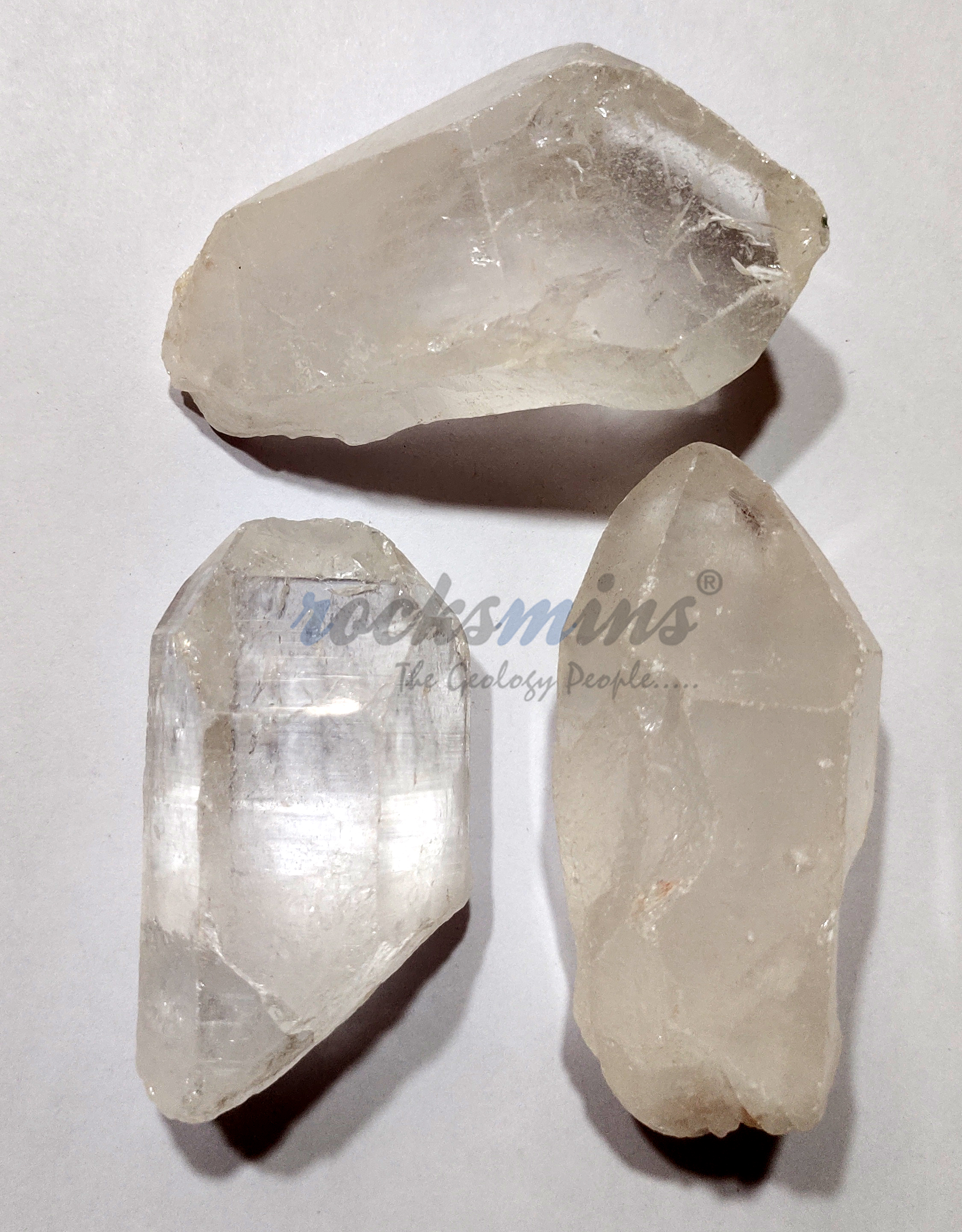 Quartz Pencil Pcs Natural Rough Stone 100gm+ For Reiki, Healing Aura Cleaning, Tumbling, Vastu, Meditation, Gardening, Decoration & Remove Negative Energy (Raw)   Brand : Rocksmins