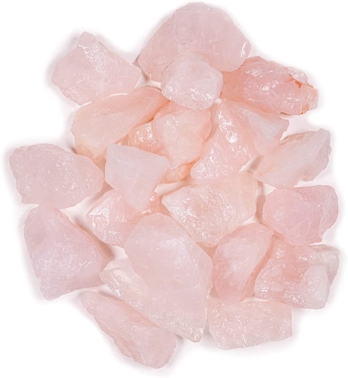 Quartz rose Natural Rough Stone 100gm+ For Reiki, Healing Aura Cleaning, Tumbling, Vastu, Meditation, Gardening, Decoration & Remove Negative Energy (Raw)   Brand : Rocksmins