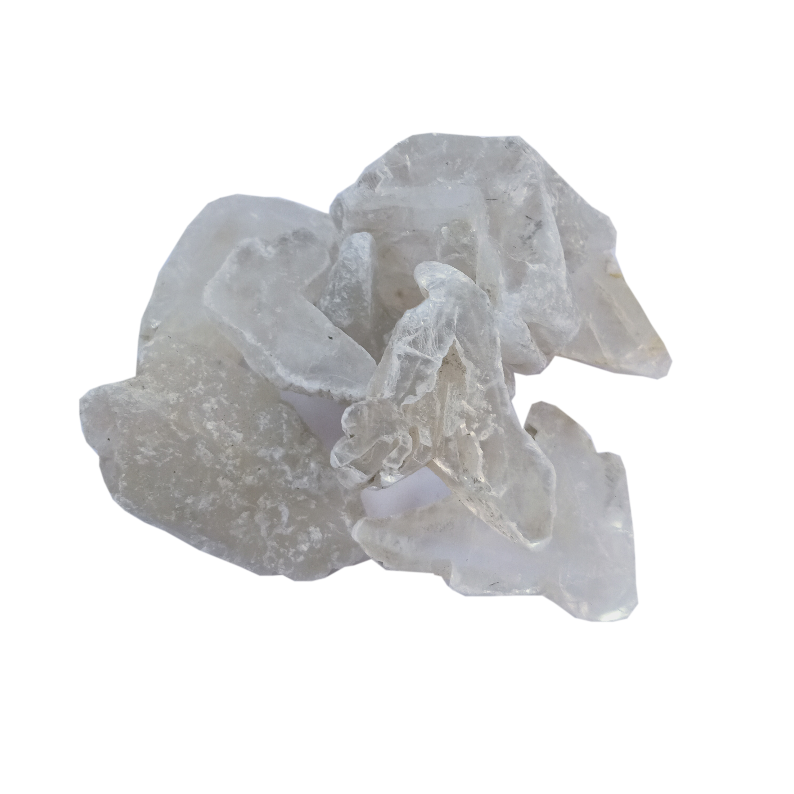 Selenite Natural Rough Stone 100gm+ For Reiki, Healing Aura Cleaning, Tumbling, Vastu, Meditation, Gardening, Decoration & Remove Negative Energy (Raw)   Brand : Rocksmins