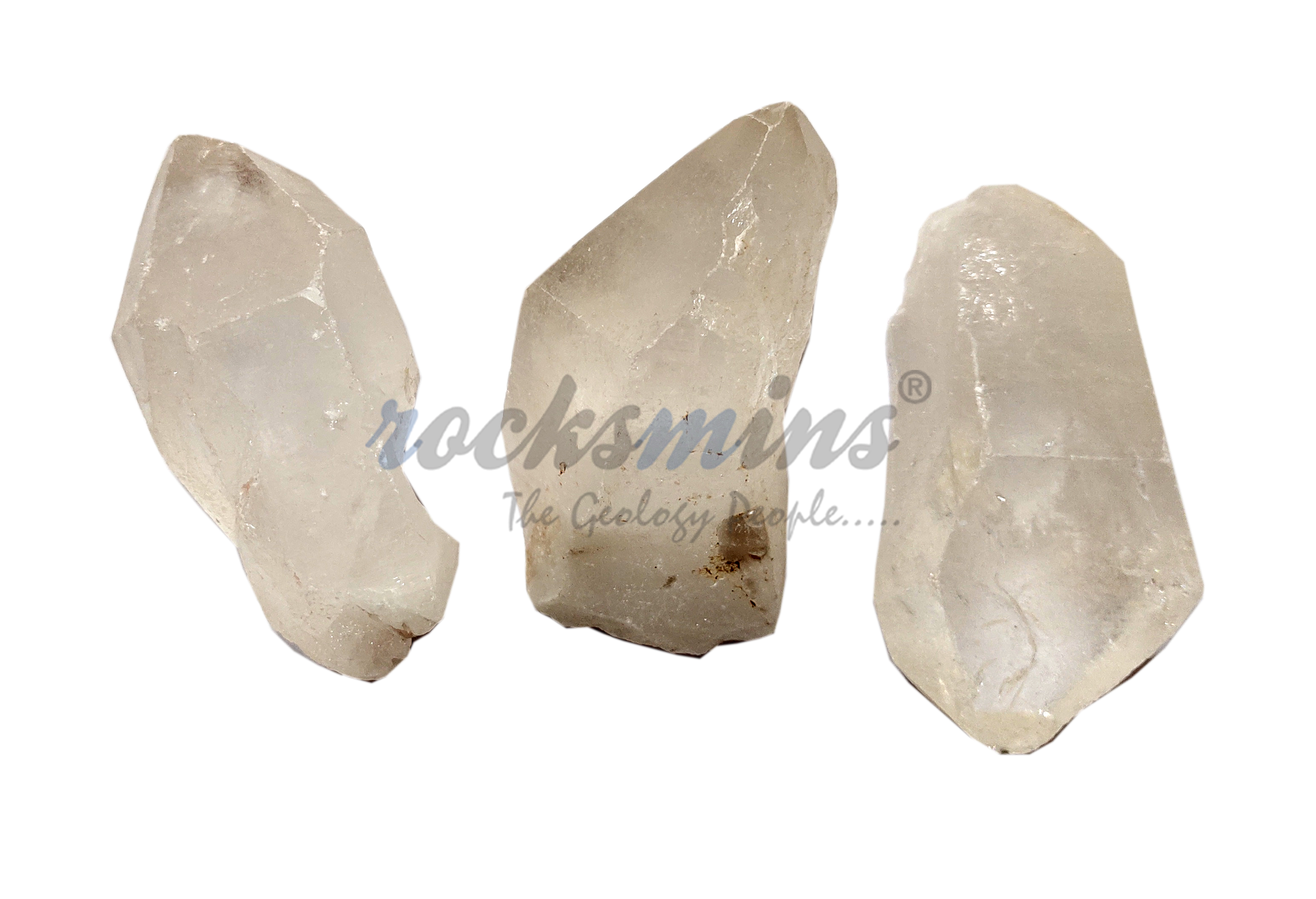 Quartz Pencil Pcs Natural Rough Stone 100gm+ For Reiki, Healing Aura Cleaning, Tumbling, Vastu, Meditation, Gardening, Decoration & Remove Negative Energy (Raw)   Brand : Rocksmins