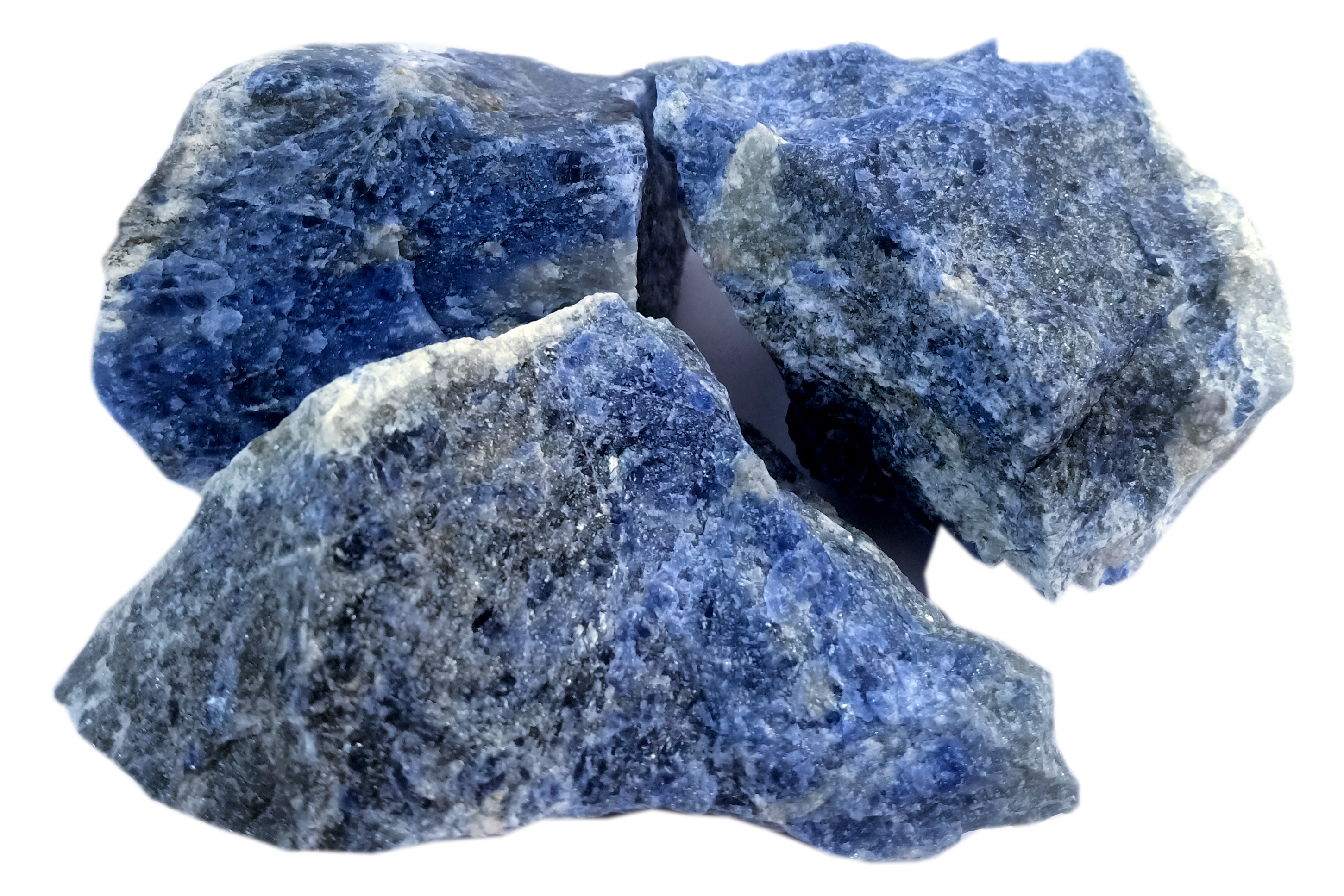 Sodalite Natural Rough Stone 100gm+ For Reiki, Healing Aura Cleaning, Tumbling, Vastu, Meditation, Gardening, Decoration & Remove Negative Energy (Raw)   Brand : Rocksmins