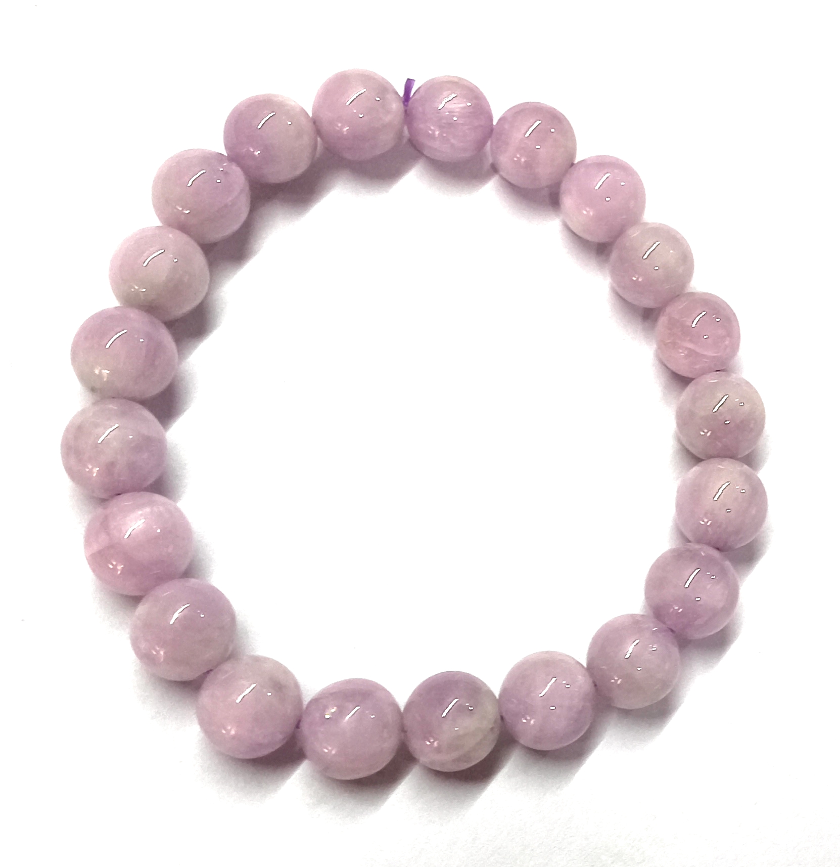 Kunzite Pink Bracelet Natural Original Crystal Certified Real Stone Stylish for Men Women Boy Girl Unisex 8mm Beads Stretchable Brand : Rocksmins