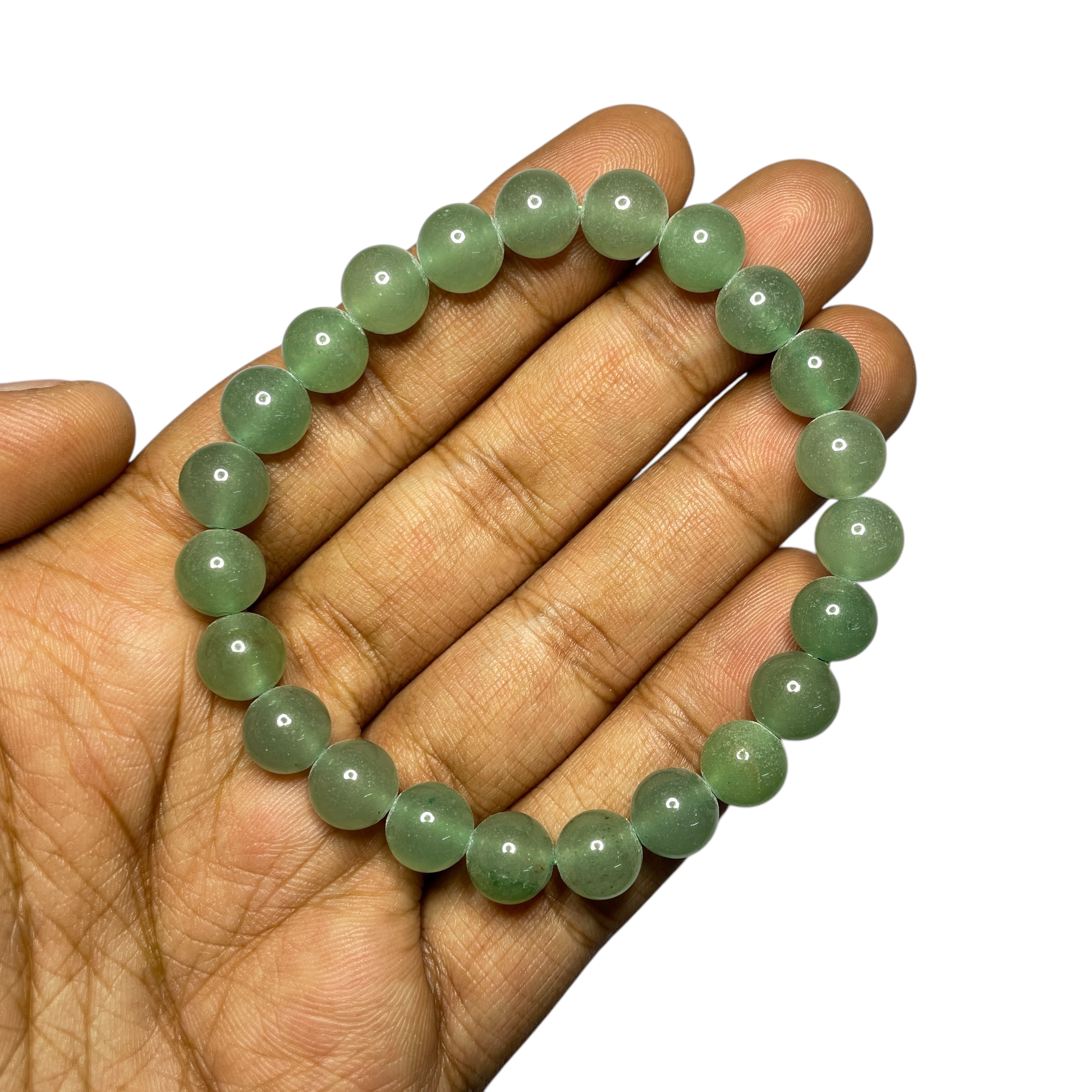 Aventurine Green Bracelet Natural Original Crystal Certified Real Stone Stylish for Men Women Boy Girl Unisex 8mm Beads Stretchable