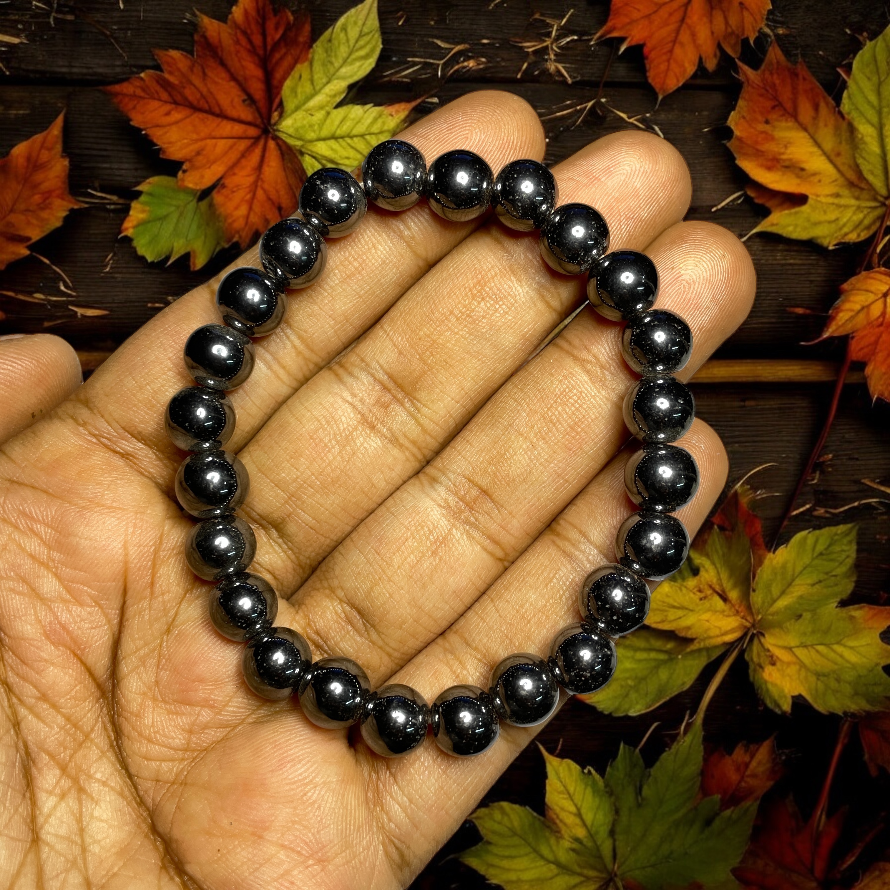 hematite-magnetite-bracelet-natural-original-crystal-certified-real-stone-stylish-for-men-women-boy-girl-unisex-8mm-beads-stretchable-brand--rocksmins