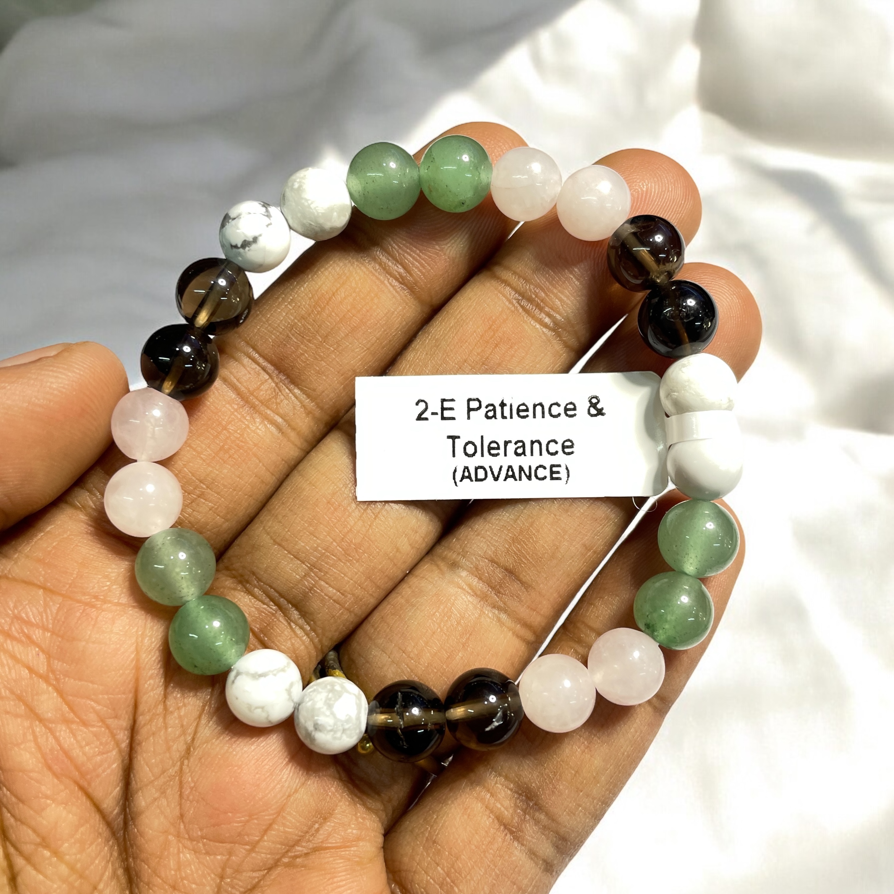 Patience & Tolerance (Advance) Remedies & Intentions Bracelet Natural Made With Original Crystal Stone for Men Women Boy Girl Unisex 8mm Beads Stretchable Brand :- Rocksmins