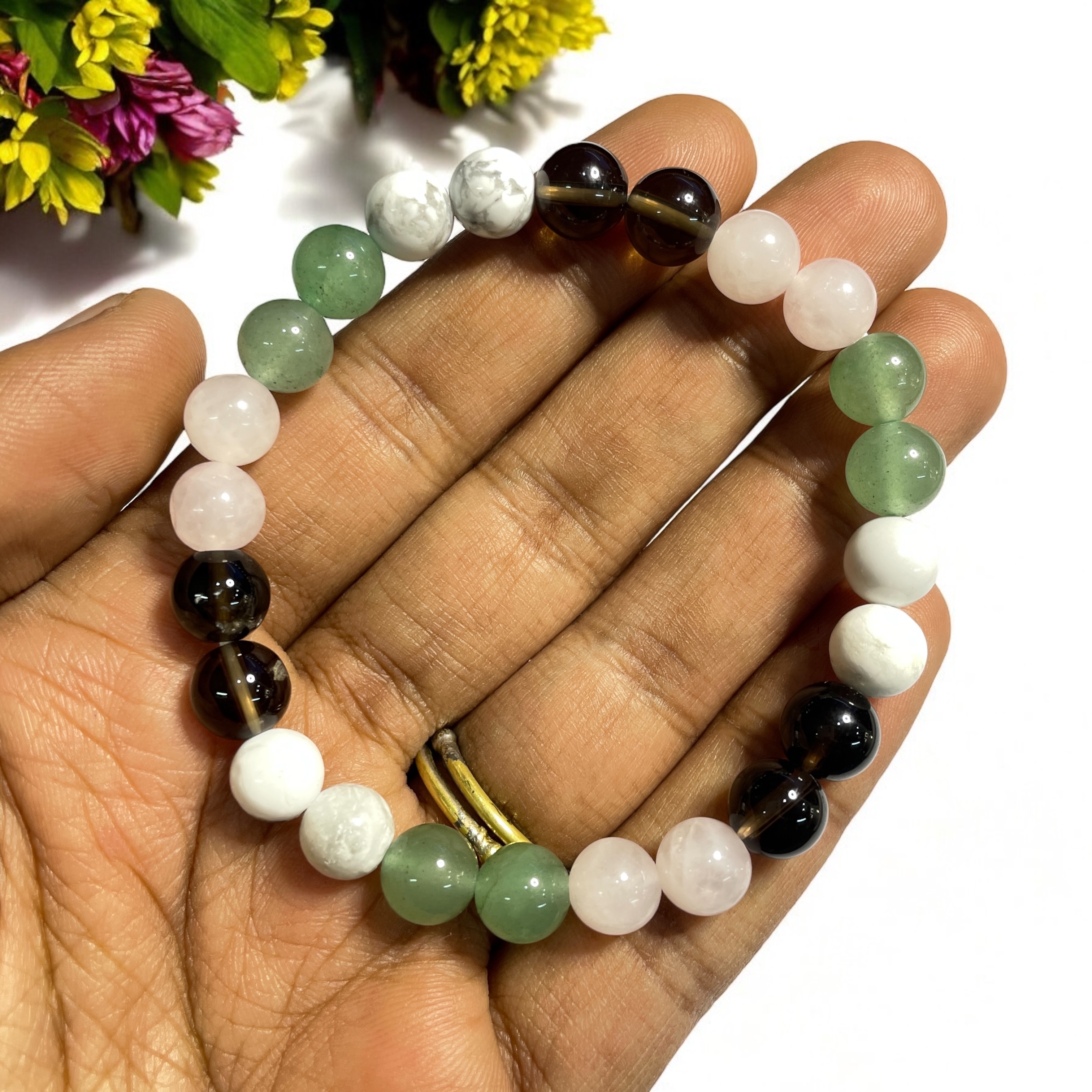 Patience & Tolerance (Advance) Remedies & Intentions Bracelet Natural Made With Original Crystal Stone for Men Women Boy Girl Unisex 8mm Beads Stretchable Brand :- Rocksmins