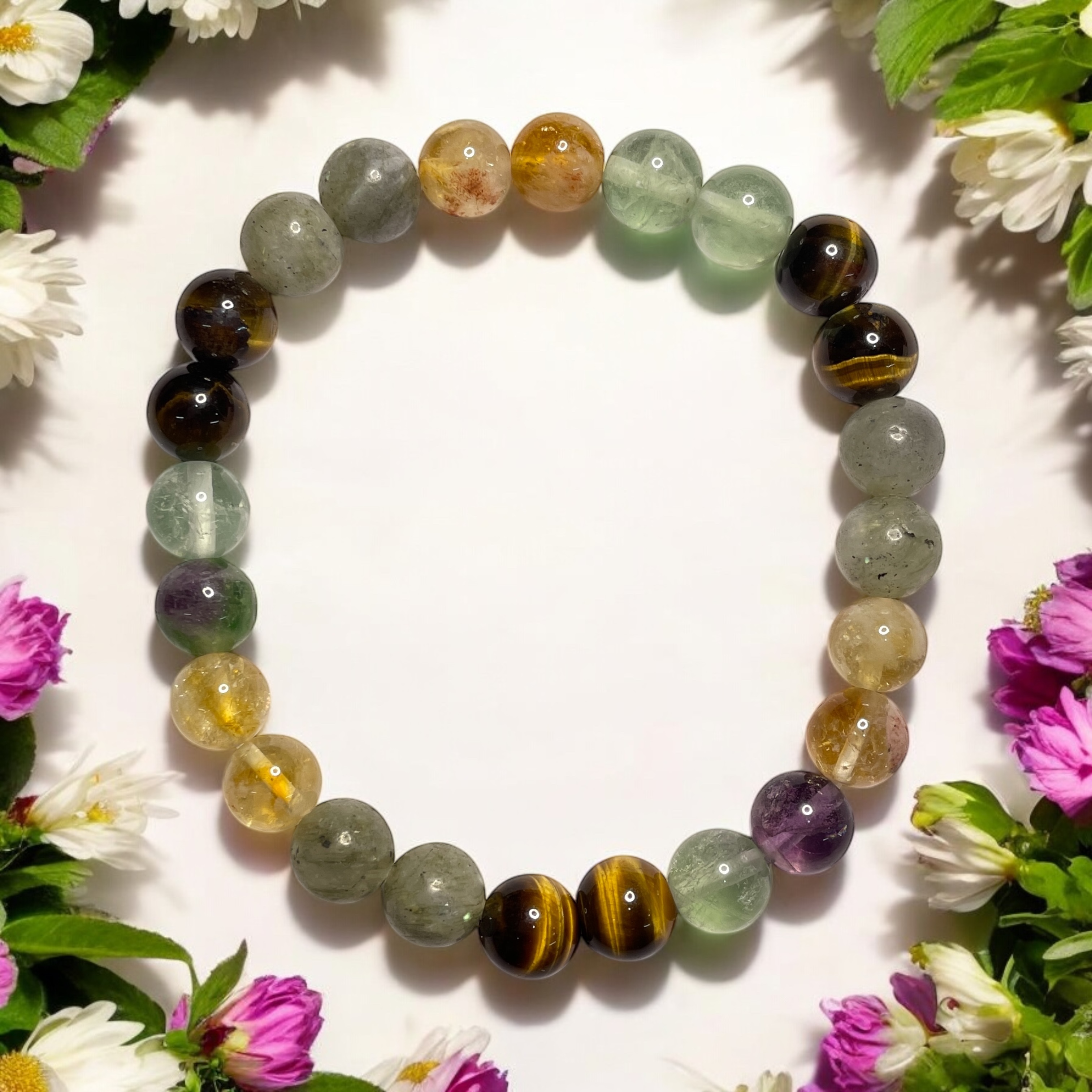 For Leadership (Advance) Remedies & Intentions Bracelet Natural Made With Original Crystal Stone for Men Women Boy Girl Unisex 8mm Beads Stretchable Brand :- Rocksmins