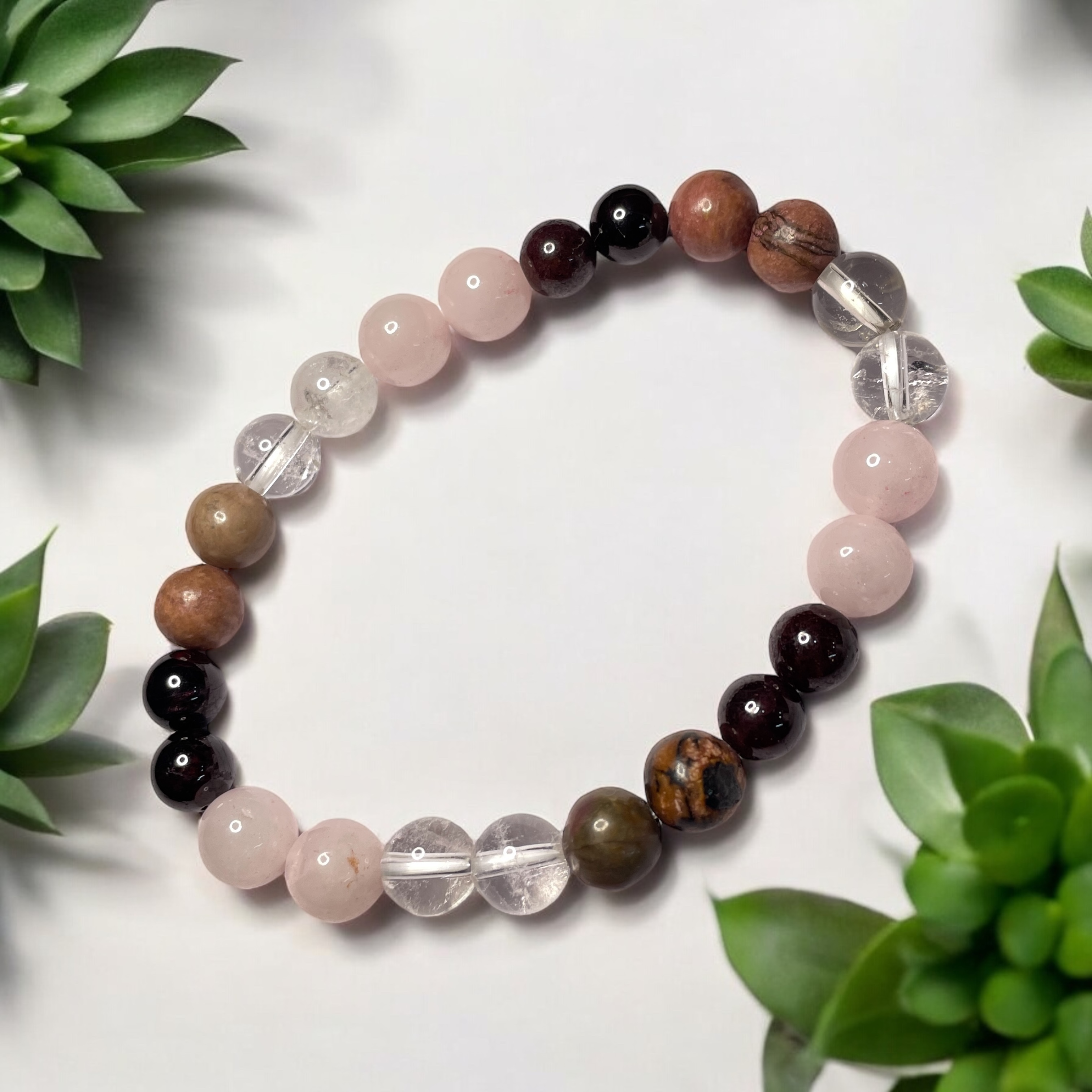 Marriage Problem & Desired Love (Advance) Remedies & Intentions Bracelet Natural Made With Original Crystal Stone for Men Women Boy Girl Unisex 8mm Beads Stretchable Brand :- Rocksmins