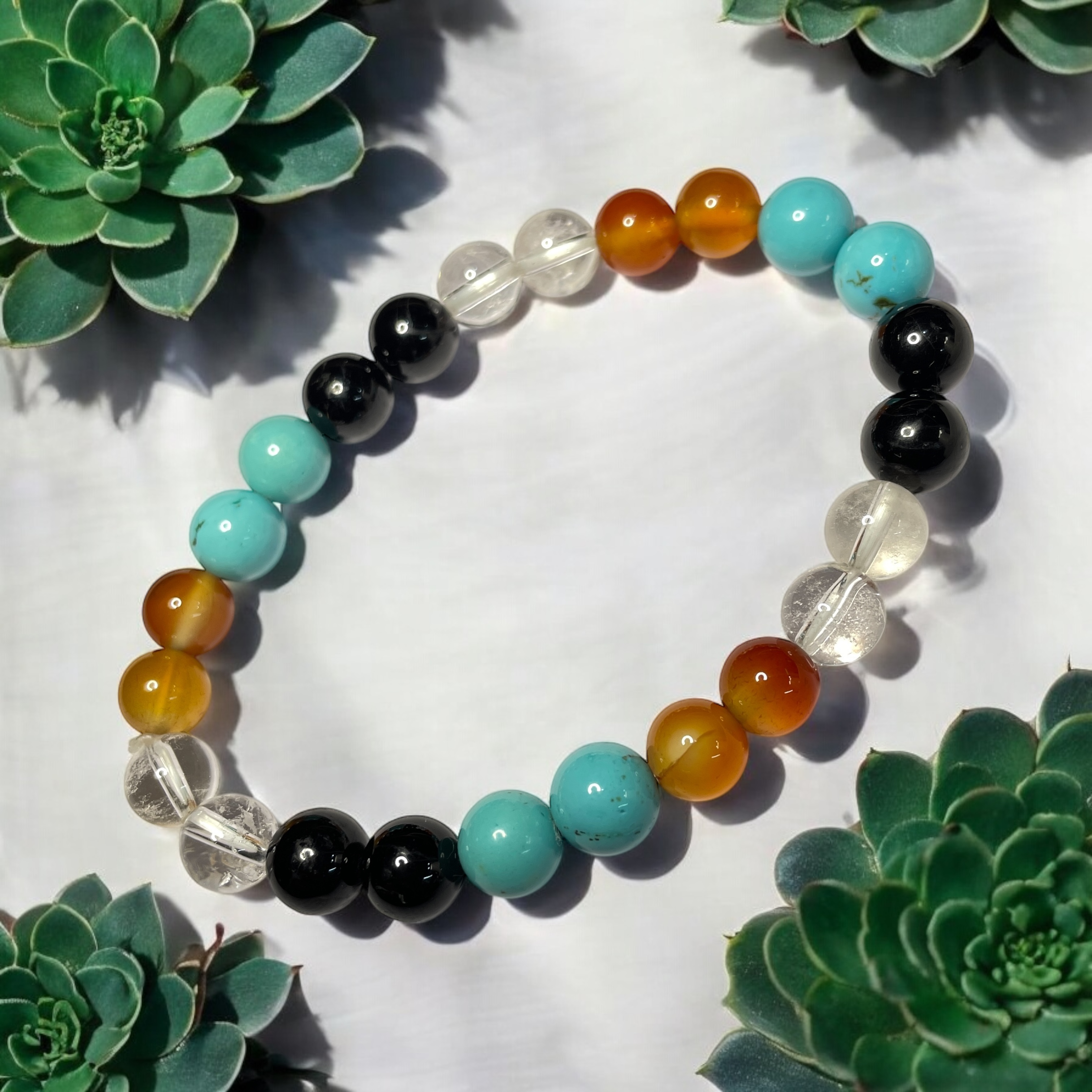 Pain Relief(Advance) Remedies & Intentions Bracelet Natural Made With Original Crystal Stone for Men Women Boy Girl Unisex 8mm Beads Stretchable Brand :- Rocksmins